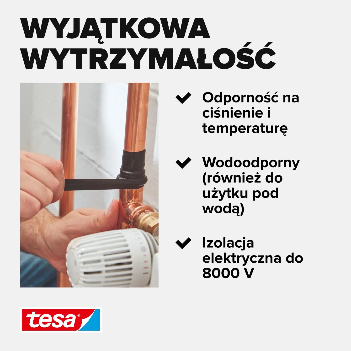 Tesa 56064-00001-00 Taśma Uszczelniająca, Czarny, 2,5m x 19mm