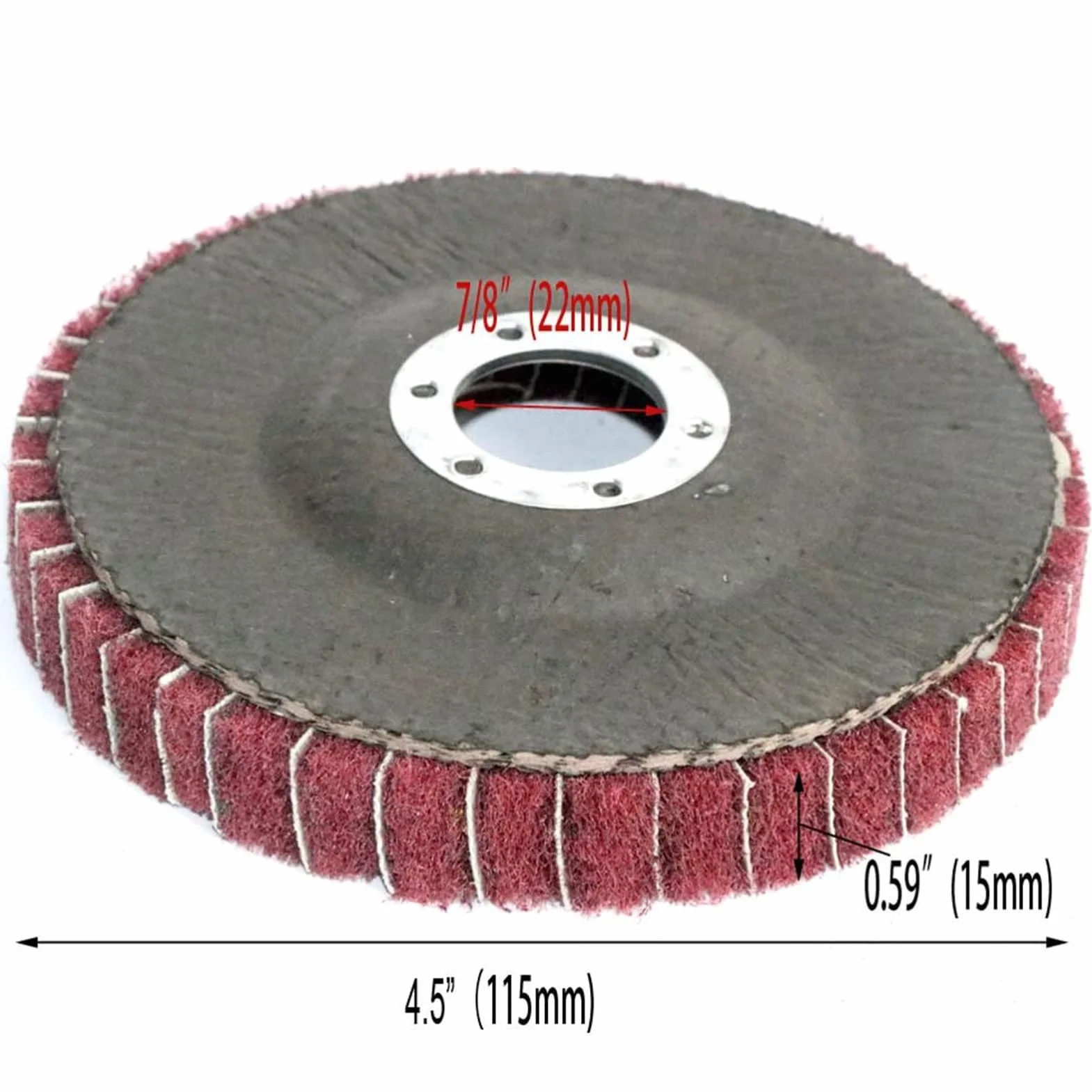 Tarcze listkowe 4-1/2"X7/8" Nylonowe włókno polerskie tarcze szlifierskie 115 * 22 mm(Grit 320,5Pc-115 * 22Mm)