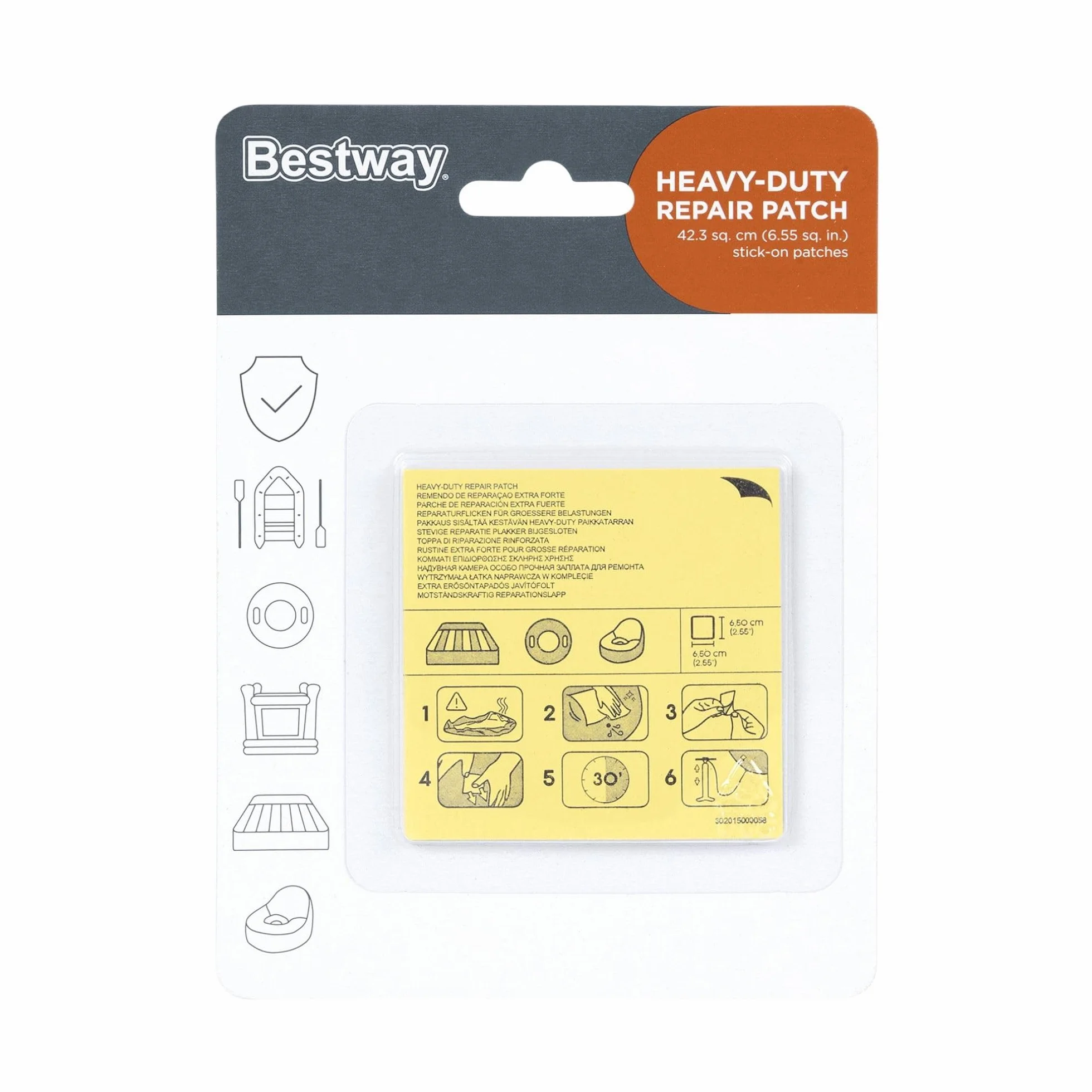 Bestway 2.5" x 2.5" 6.5cm x 6.5cm Heavy Duty Repair Patch