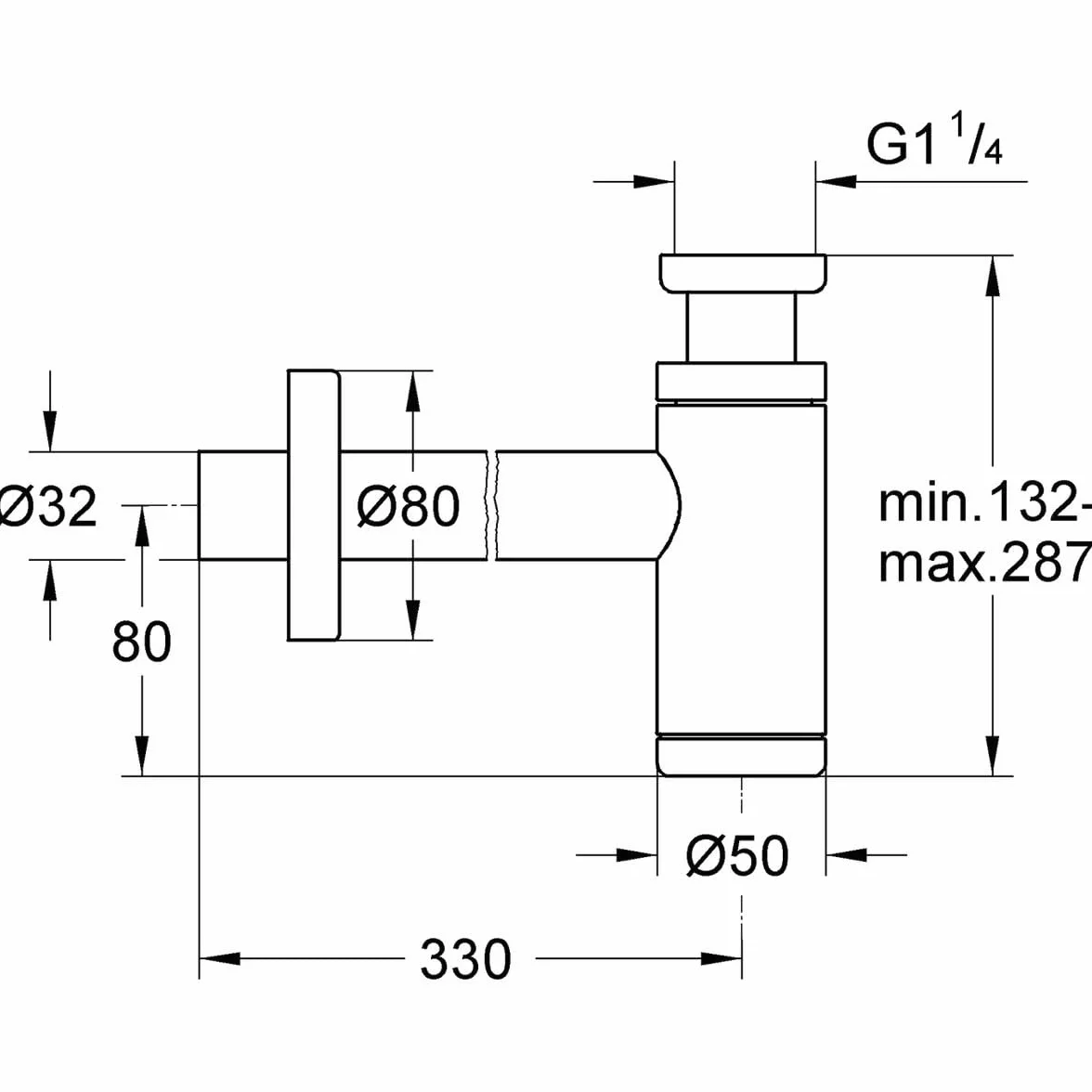 Grohe Syfon umywalkowy 1 1/4''