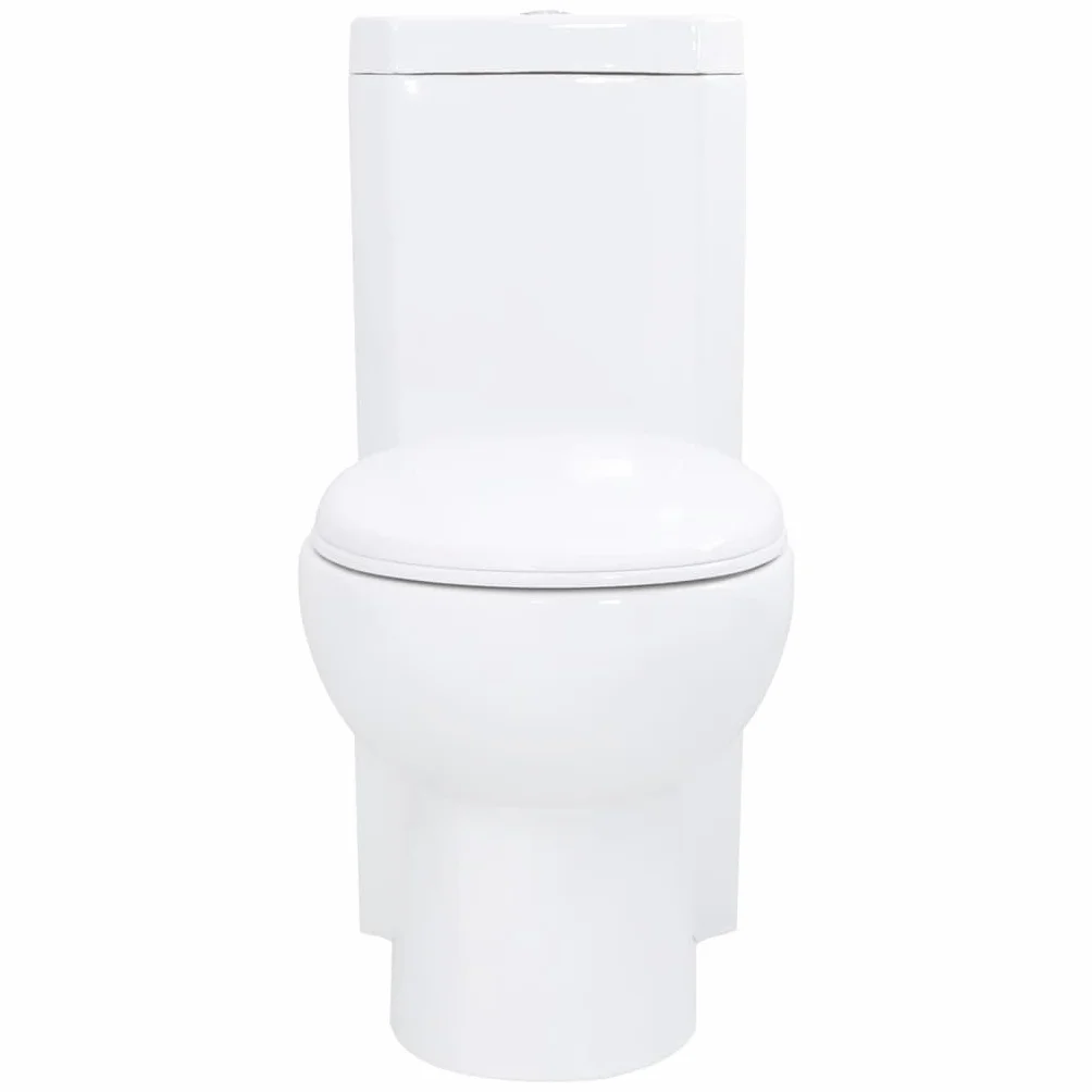 vidaXL Ceramiczna muszla klozetowa, narożna, biała