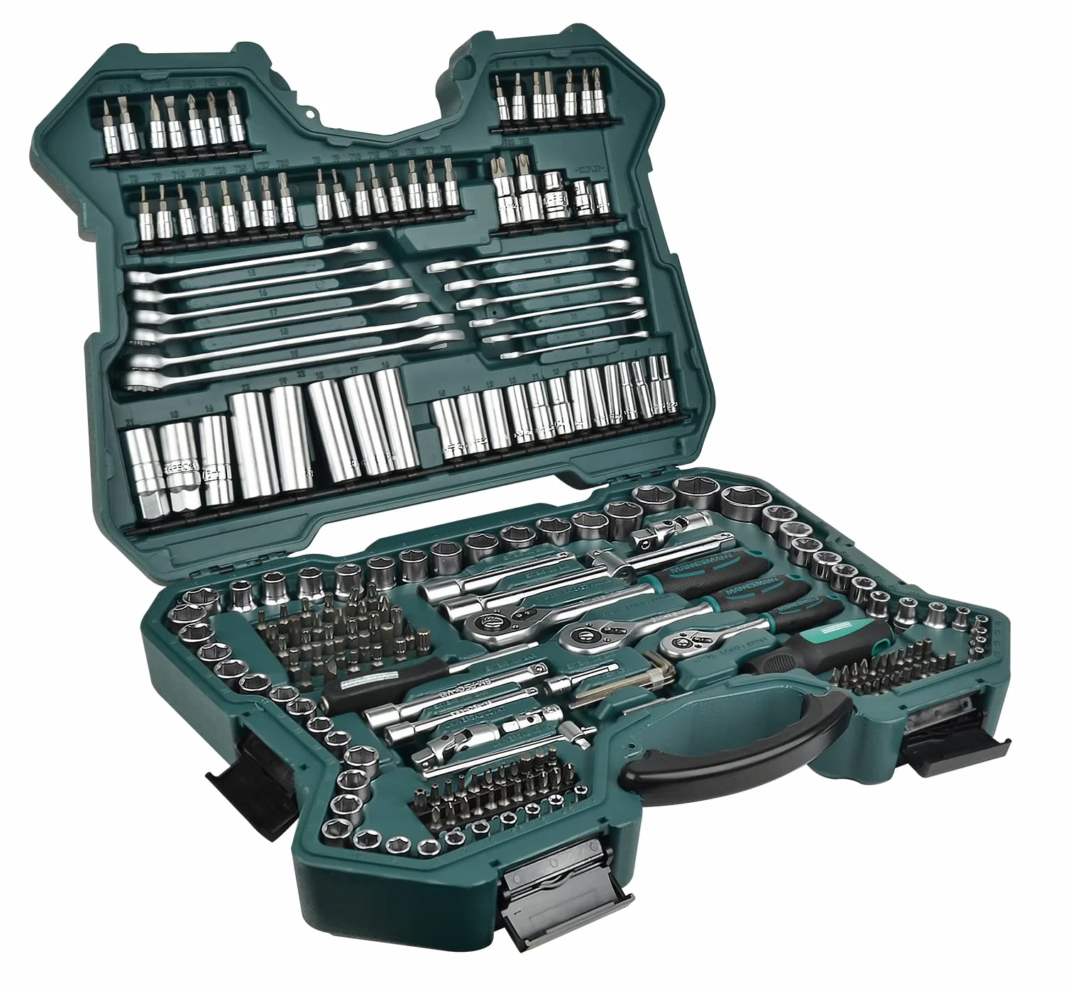Brüder Mannesmann M98430 zestaw kluczy nasadowych 0,6 cm (0,25 cala) + 0,95 cm (3/8 cala) + napęd 1,27 cm / (1/2 cala)