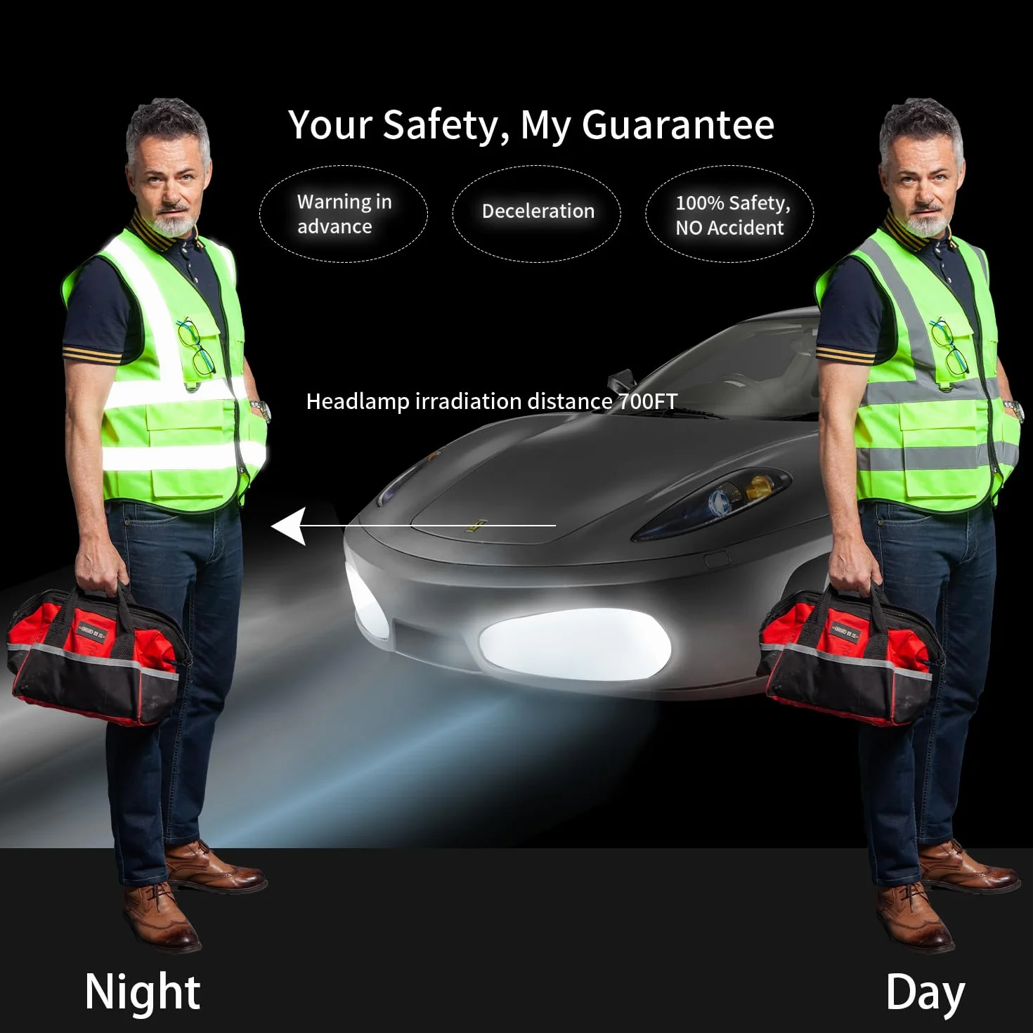 Piżamy odblaskowe Hi-Vis dla mężczyzn i kobiet z kieszeniami,wysoka widoczność, ziperem na przodzie, zgodne z normami ANSI/ISEA