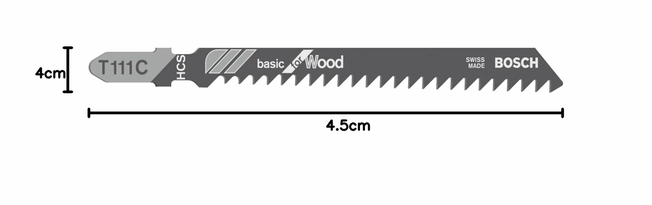 Bosch 100x T 111 C Basic for Wood – brzeszczoty do wyrzynarki (do Miękkie drewno, Płyta wiórowa, Długość 100 mm, Professional Akcesoria Wyrzynarka)