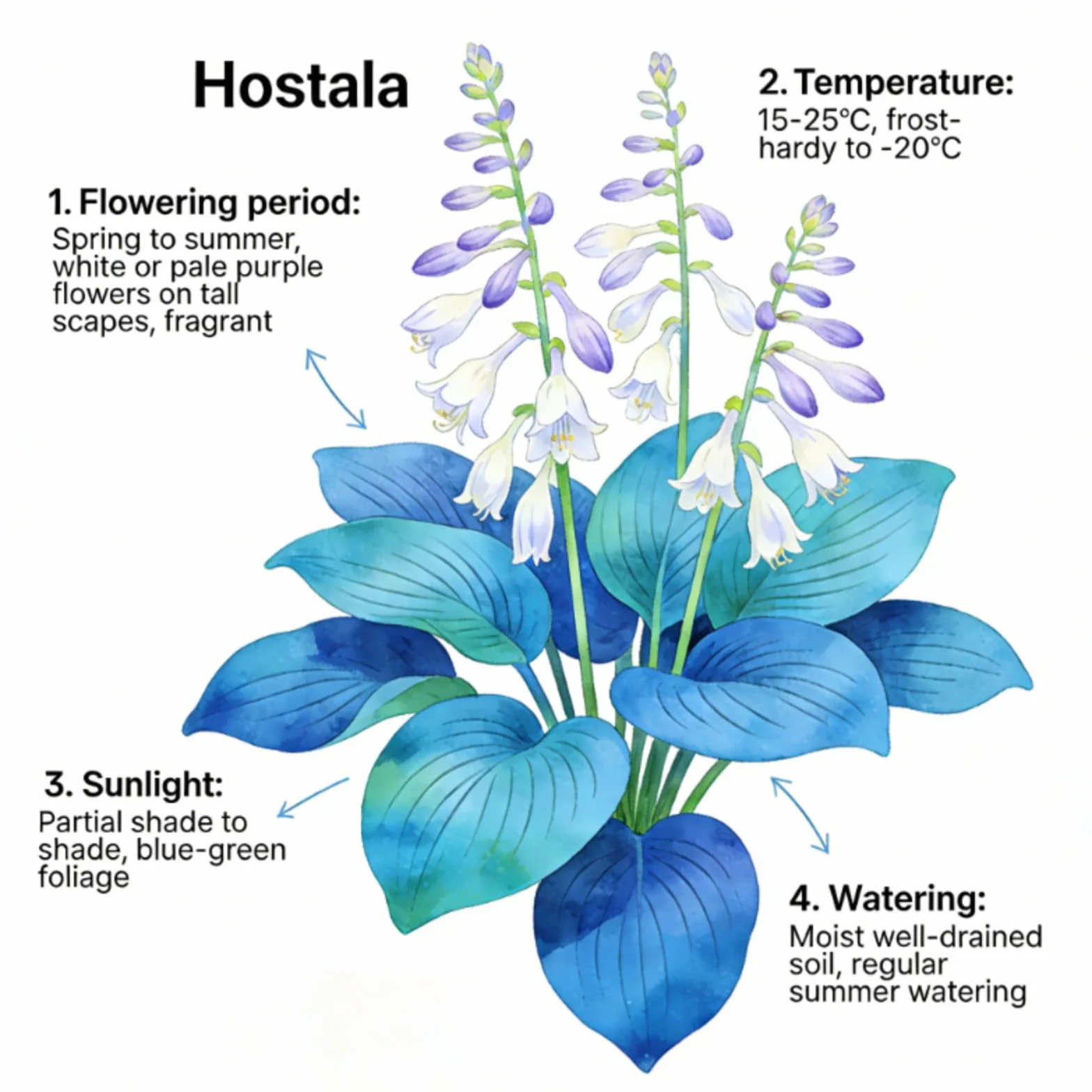 Wieloletnia hosta Midnight Blue - odporna na cień bylina, idealna do granic ogrodowych i kształtowania krajobrazu, bogate liście - 3 cebulki-F