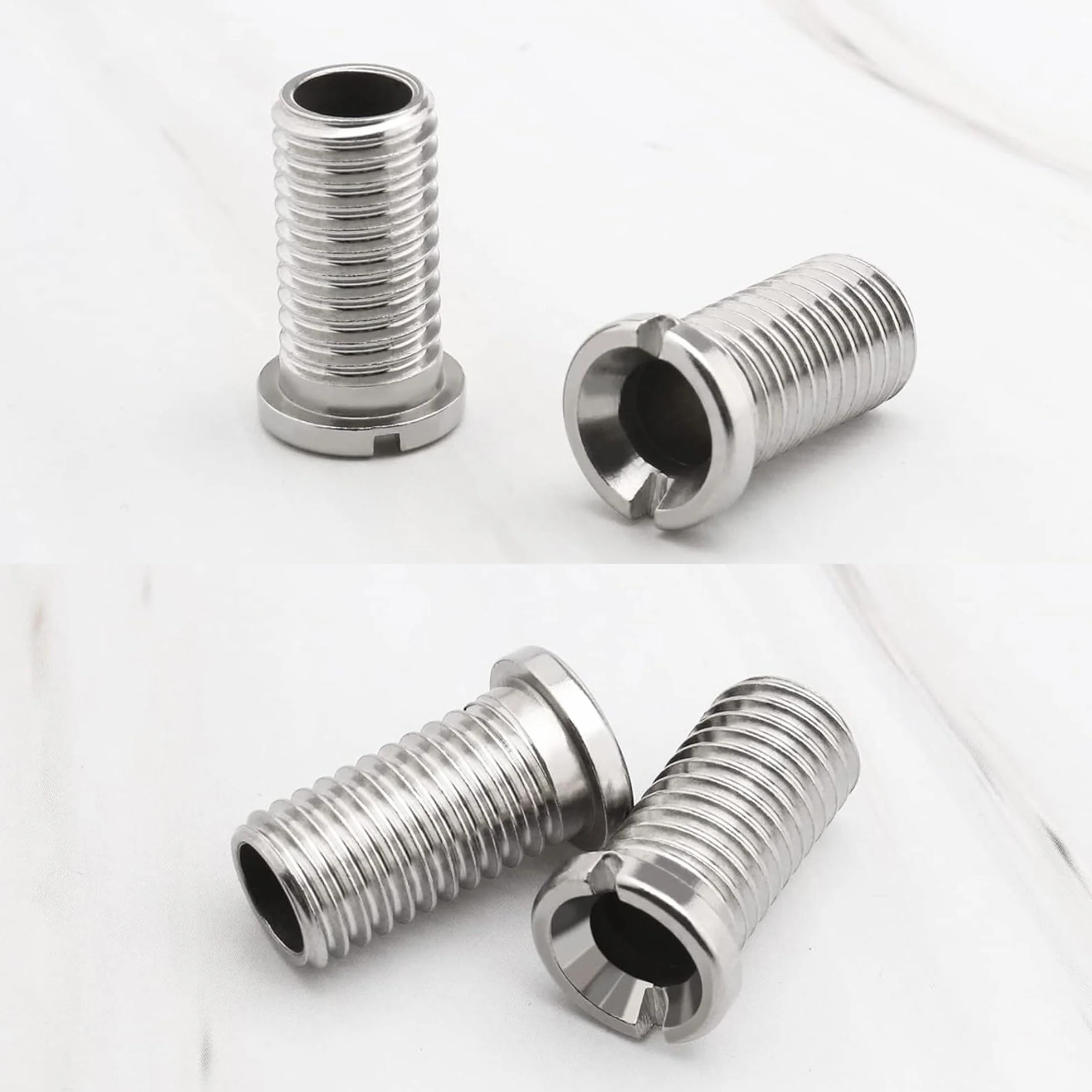 ANBOO 2 sztuki wkręt do zlewozmywaka kuchennego, śruba koszowa, M12 x 25 mm, śruba drążona, zlew ze stali nierdzewnej 304, śruba drążona do umywalki, sitko do zlewozmywaka, korka do kuchni (srebrne)