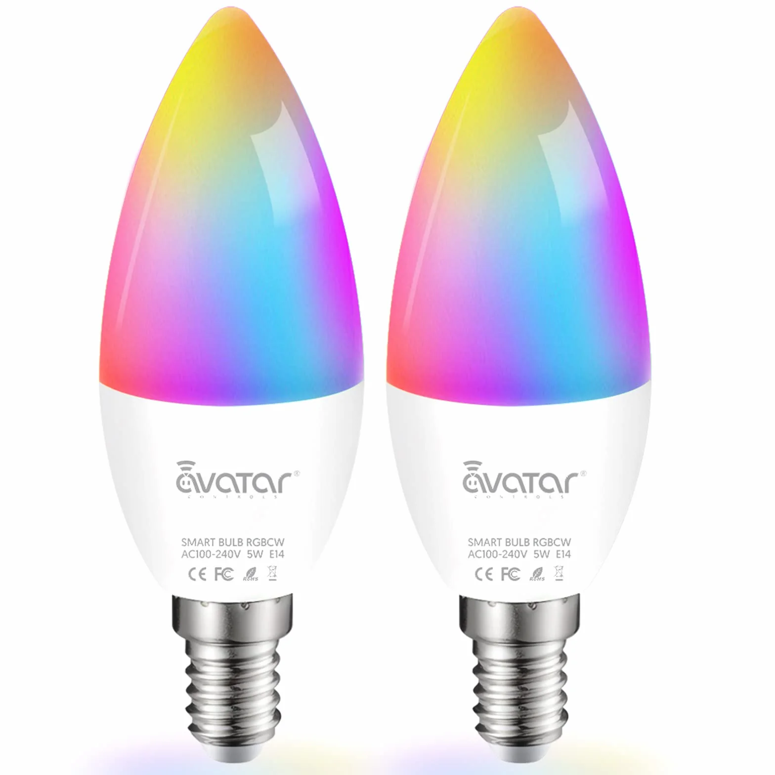 Żarówka LED Alexa E14, 5 W, 500 lm, C37, Wi-Fi, żarówka E14, ciepła biel i zimna biel, możliwość ściemniania, RGB LED, synchronizacja muzyki, pilot zdalnego sterowania, kontrola głosu, harmonogram i