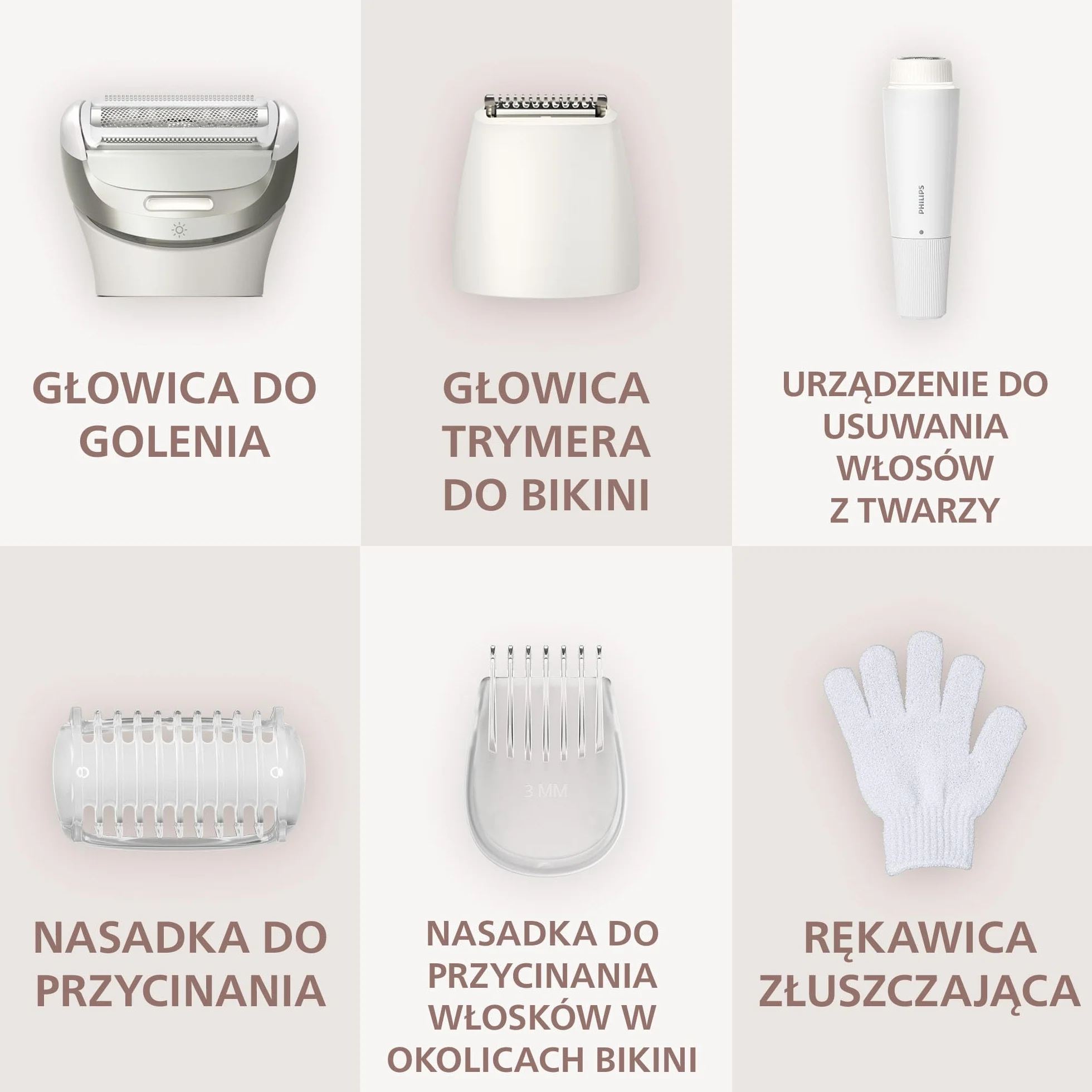 Philips Golarka damska serii 8000 – bezprzewodowa golarka elektryczna do golenia na mokro i na sucho, elastyczna głowica goląca, do twarzy, nóg, ciała i okolic bikini, model BRL159/00