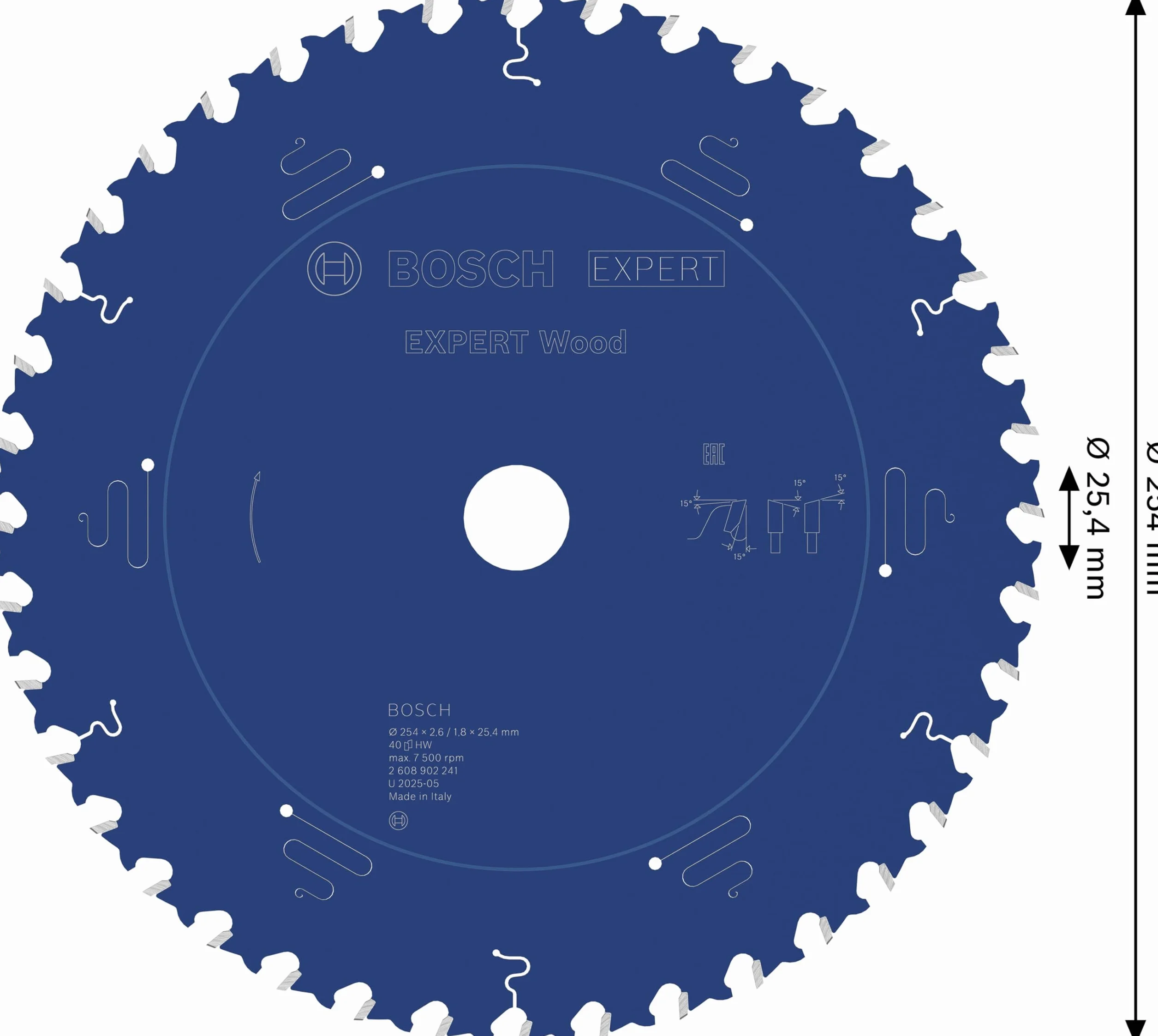 Bosch 1x Tarcza pilarska EXPERT Wood (do Miękkie drewno, Ø mm, Professional Akcesoria Przewodowa stołowa pilarka tarczowa)