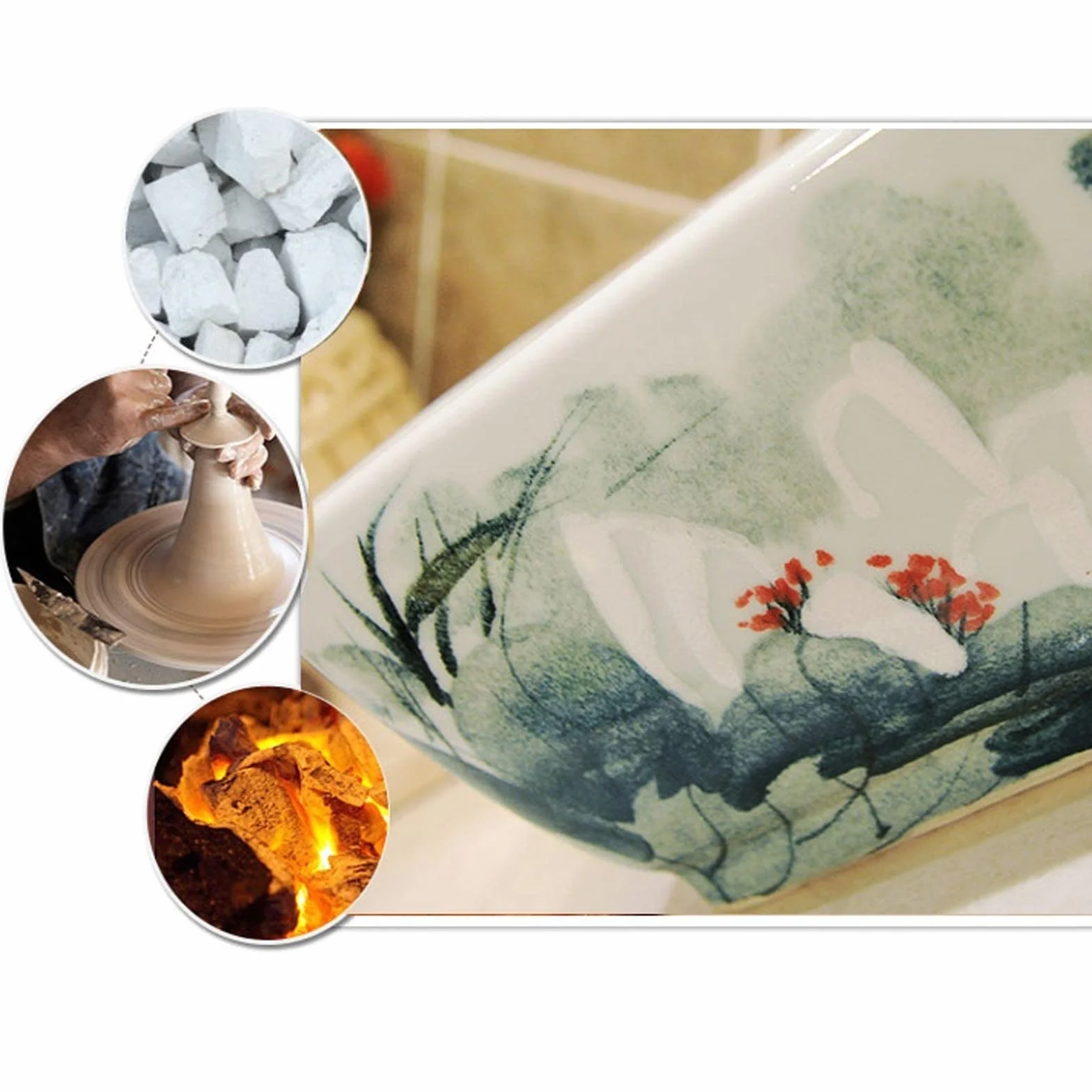 Prawdziwy ceramiczny Retro umywalka łazienkowa Umywalka na blat