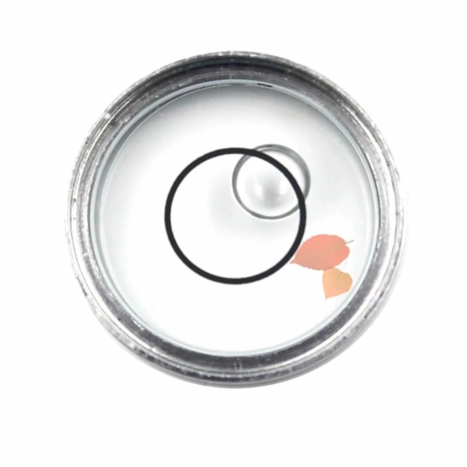 1 szt. przezroczysta okrągła metalowa poziomica bąbelkowa średnica 17 mm 18 mm poziomy płaski element przyrządu pomiarowego do poziomowania wody
