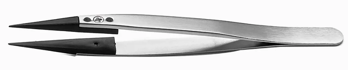 RS PRO 259CFR.SA pęseta ze stali nierdzewnej, 130 mm, antymagnetyczna, zabezpieczona przed ESD