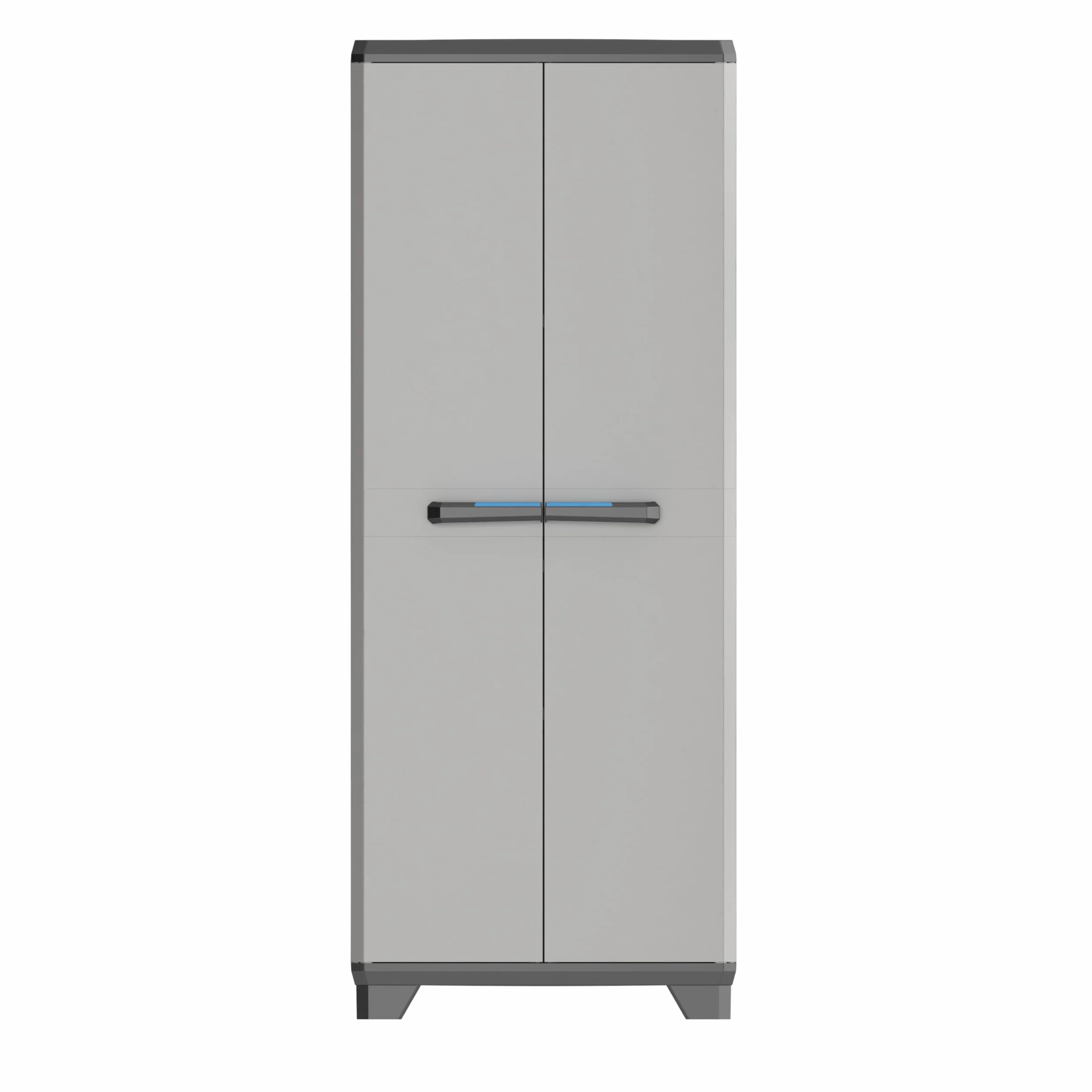 Keter Linear szafka z tworzywa sztucznego, wysoka, jasnoszara/czarna/niebieska, 68 x 39 x 173 cm