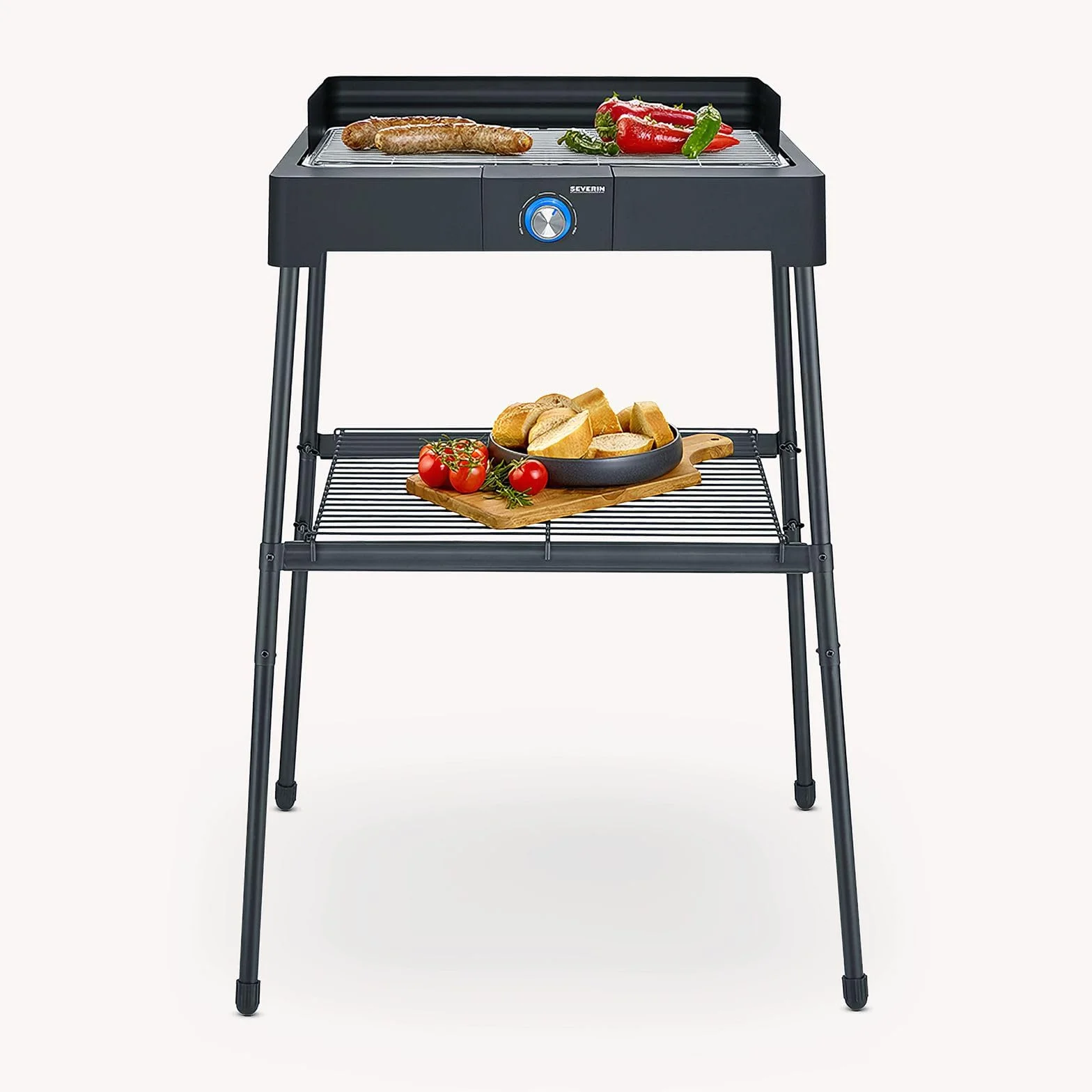 Severin Grill Elektryczny 2200 W Czarny Srebrny