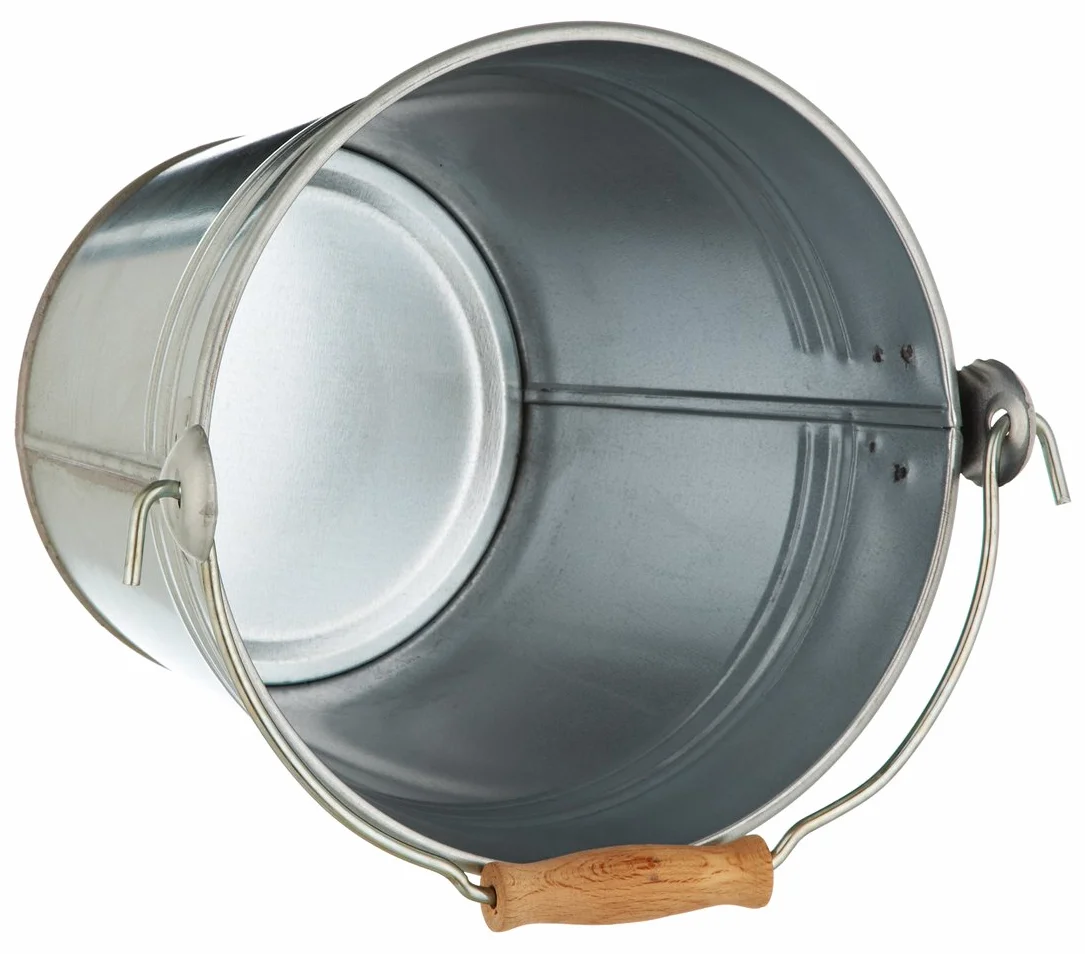 Dehner Wiadro dekoracyjne ocynkowane 26 cm 23 cm srebrne
