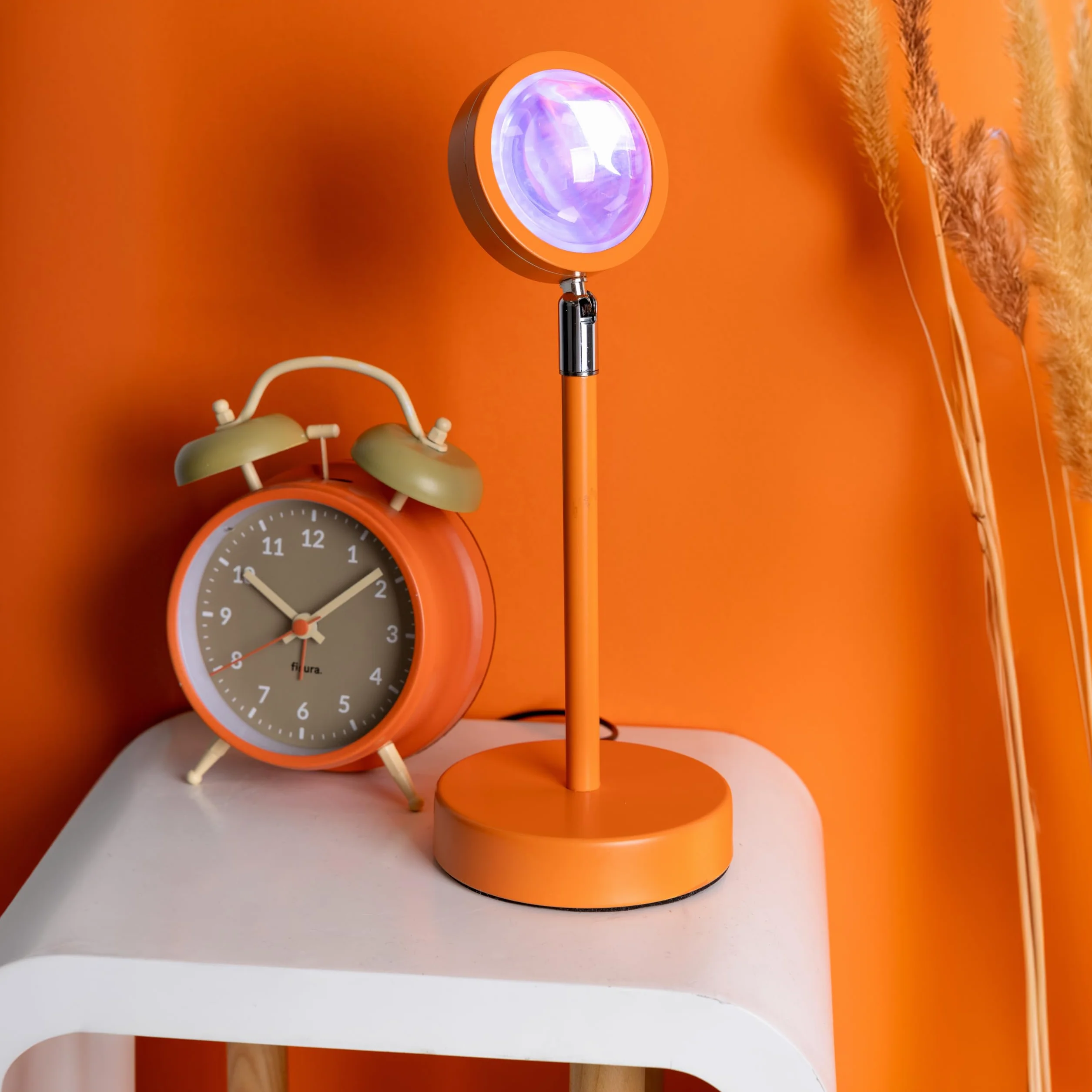 Fisura – Lampa Zachodzącego Słońca 16 Kolorów. Pomarańczowa, Relaksująca LED. Romantyczna Z Kablem USB. Oryginalna Na Prezent. 26,5 cm x 10 cm.