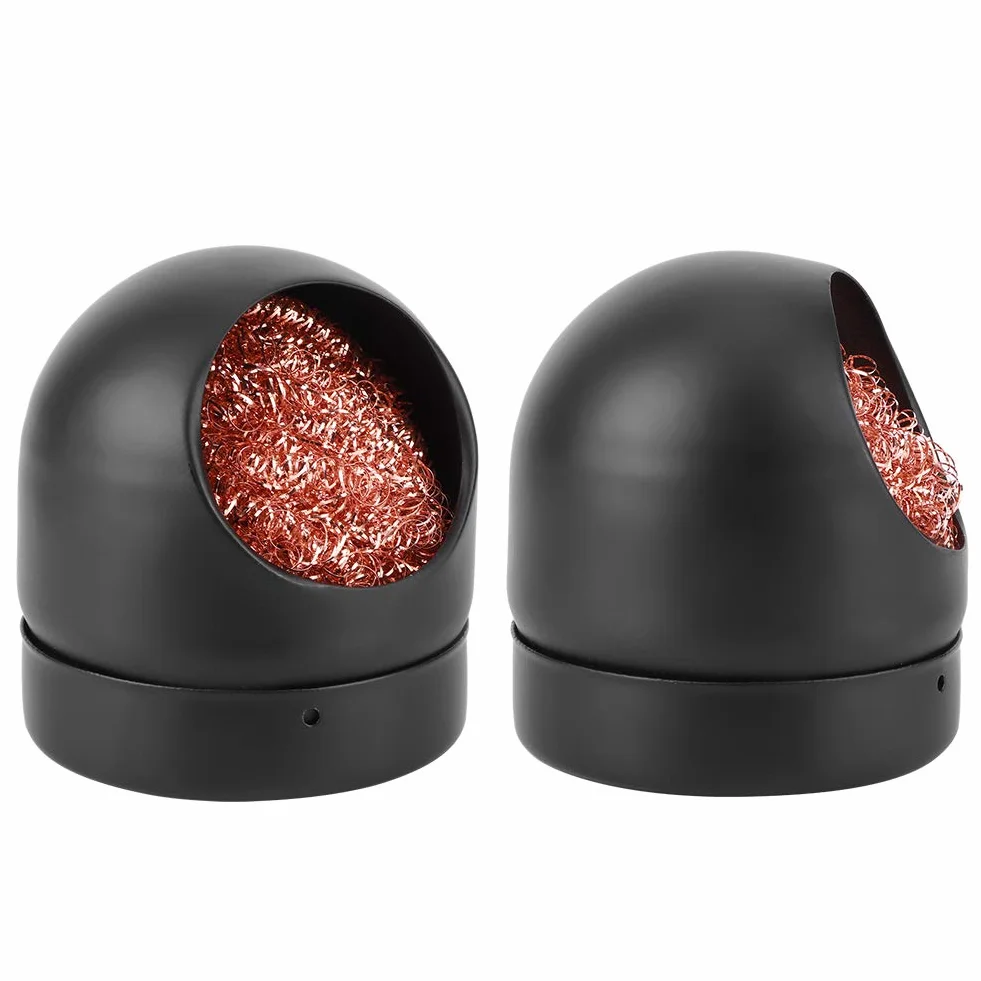 2 x narzędzie do czyszczenia końcówek lutowniczych, drut do czyszczenia końcówek lutowniczych, stal węglowa, okrągłe części lutownicze, do czyszczenia żelaznych końcówek