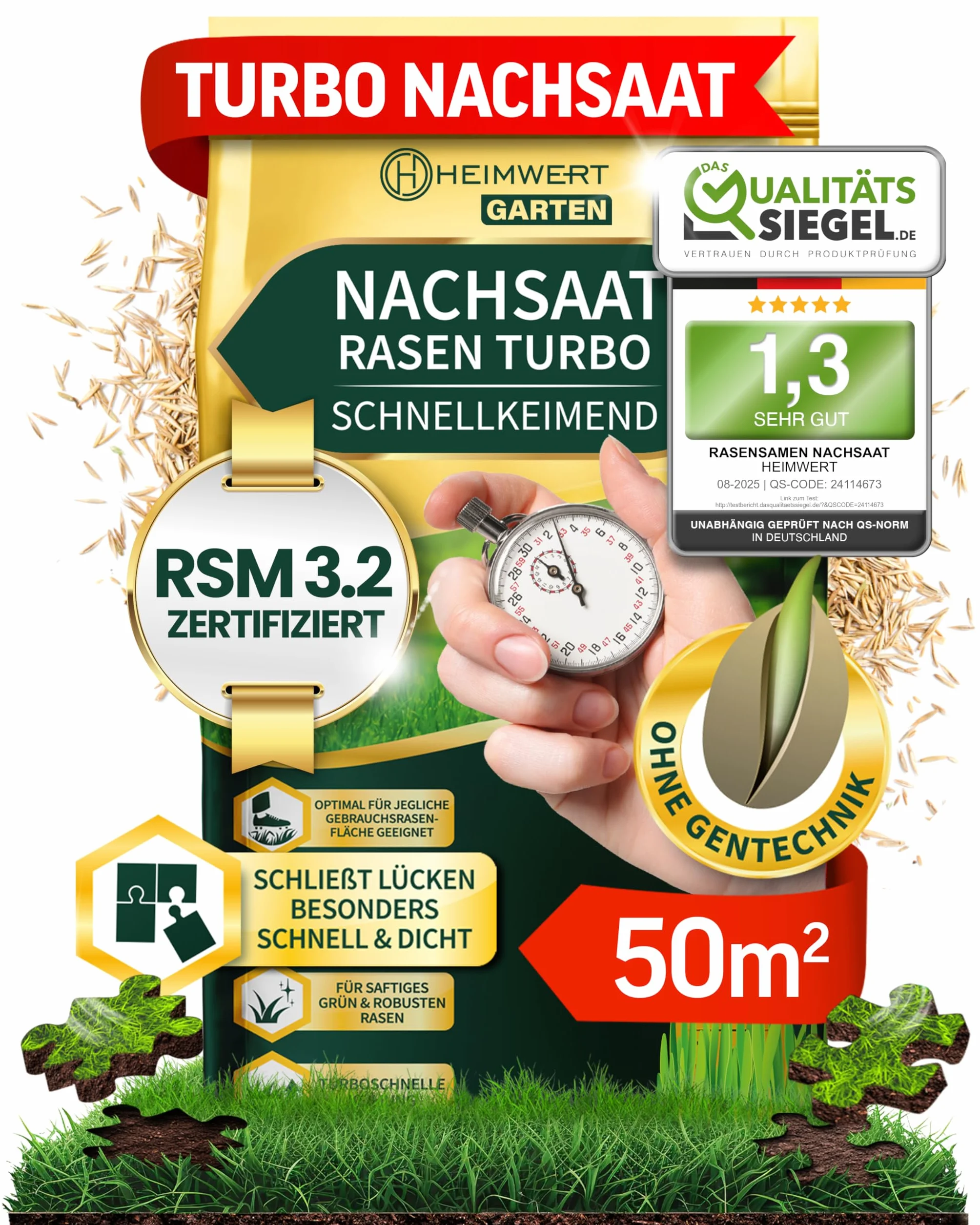 Nasiona trawnika RSM 3.2 1 kg szybko kiełkujące