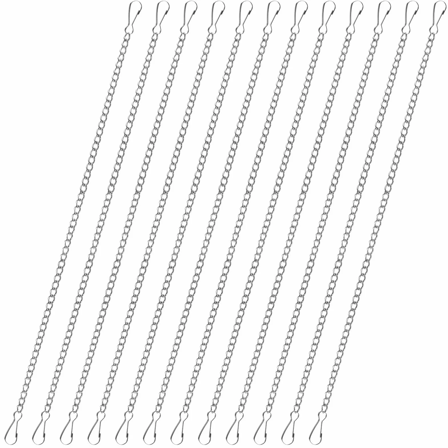 JJUNW 10 sztuk łańcuchów do kwietników, 50 cm łańcuchy do zawieszenia łańcuch metalowy do zawieszenia Do zawieszenia doniczki wiszącej wisząca roślina doniczki do kwiatów ptaki latarnie tablica