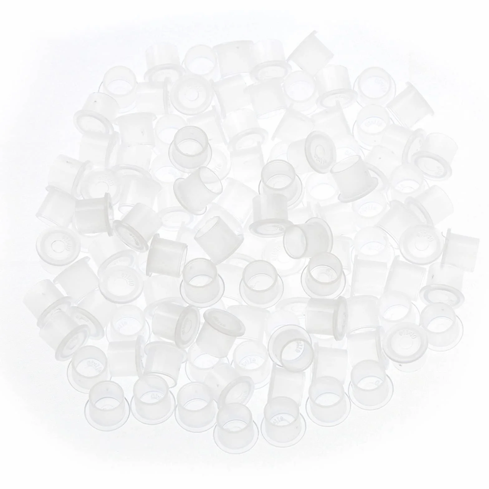 1000 sztuk tatuaż nasadka tatuaż kolorowe czapki kubki tusz do tatuażu czapka kubek atrament pigmentowy pojemnik na tusz pojemnik na tusz do tatuażu brwi Nail Art zestaw kosmetyków 11m