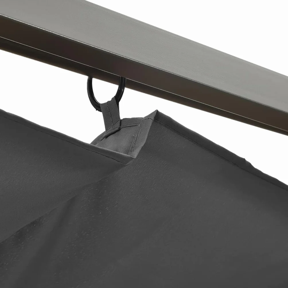 vidaXL Pergola ogrodowa ze zwijanym dachem 3x3 m antracyt 180 g/m²