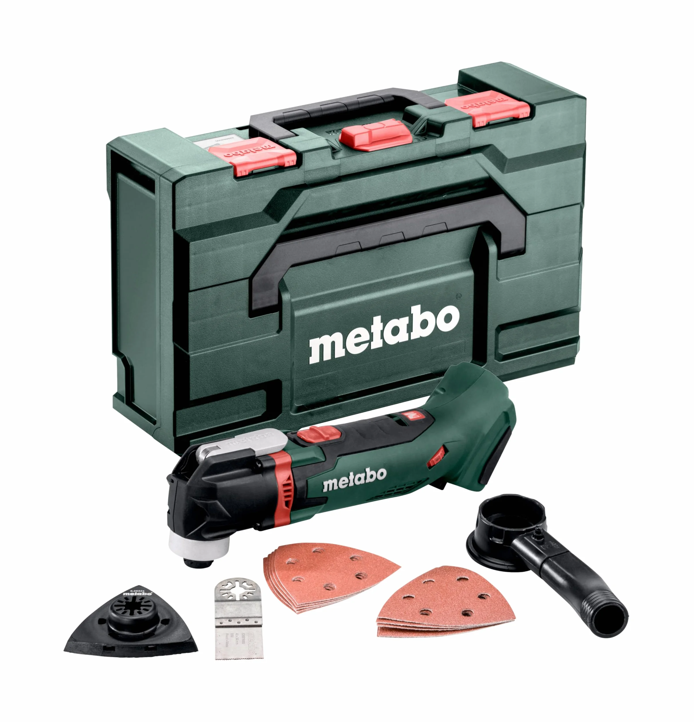 Metabo narzędzie wielofunkcyjne akumulatorowe MT 18 LTX – 613021840 – 18 V – Do cięcia, szlifowania, skrobania i piłowania różnych materiałów – Bez akumulatora i ładowarki