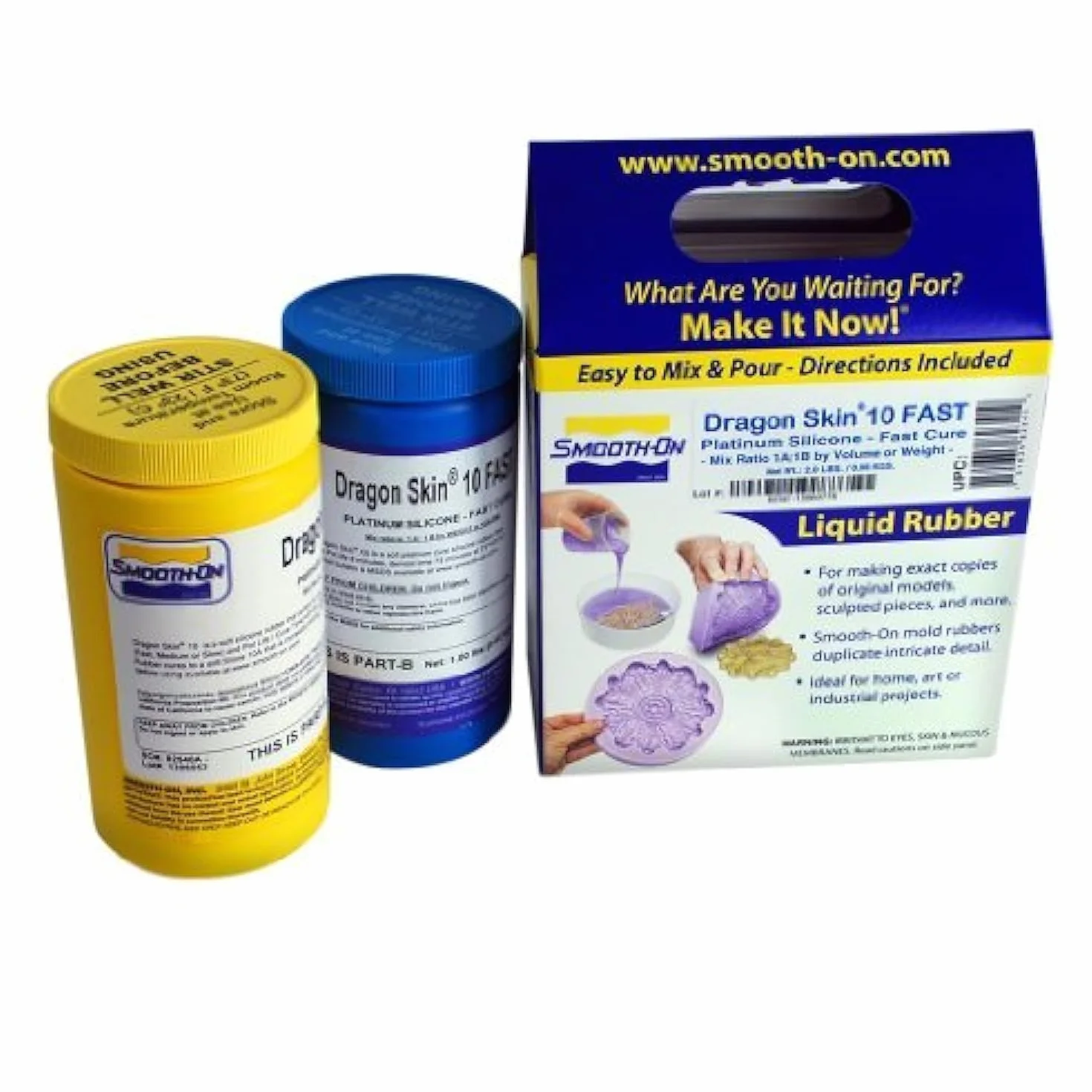 Dragon Skin 10 Fast - Addition Cure Silicone Rubber Compound - Pint Unit
