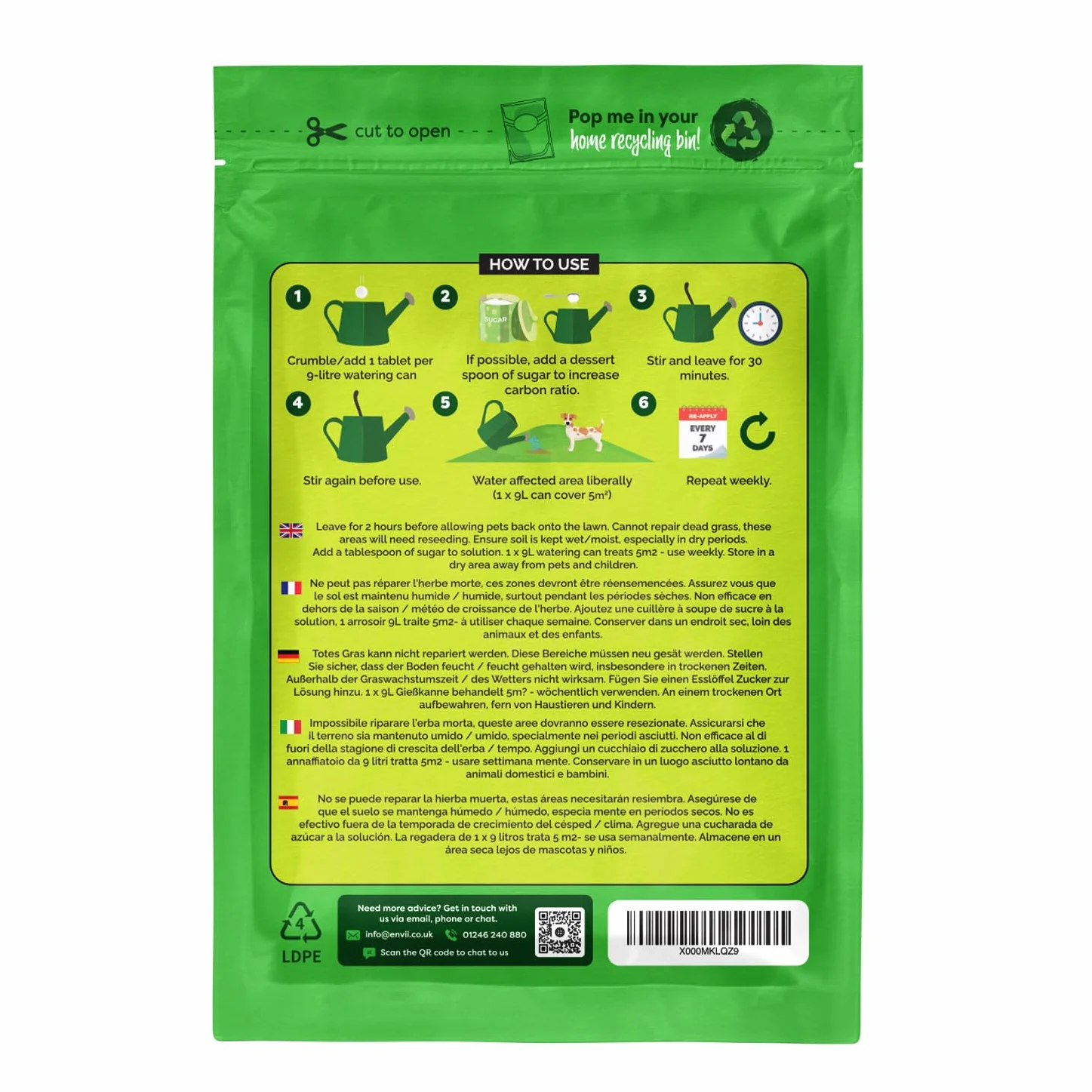 envii Neuturine naturalny neutralizator moczu dla psów do trawników 12 tabletek