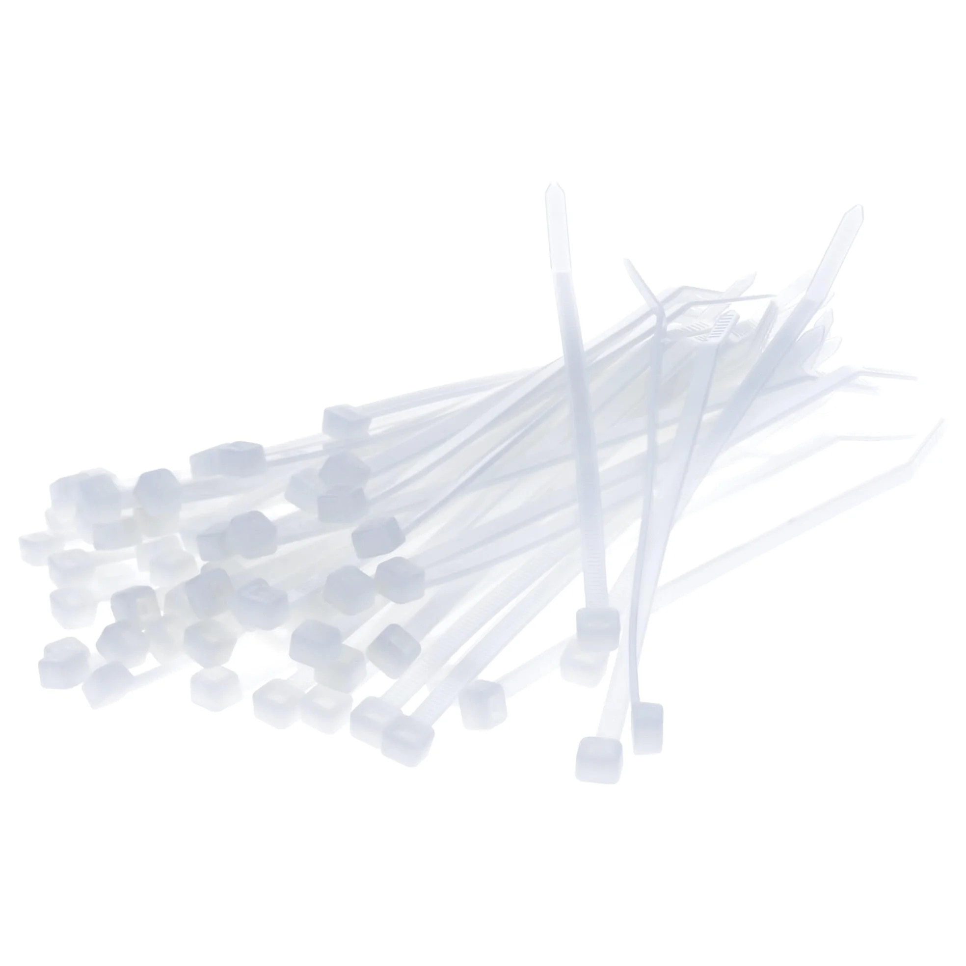 Kalitec 1000x Opaski Kablowe 200 x 3,6 mm, Białe Przezroczyste Trytytki | Wytrzymały poliamid PA 6.6, odporność na promieniowanie UV, do 8 kg obciążenia, zakres temperatur od -45 do 85 stopni