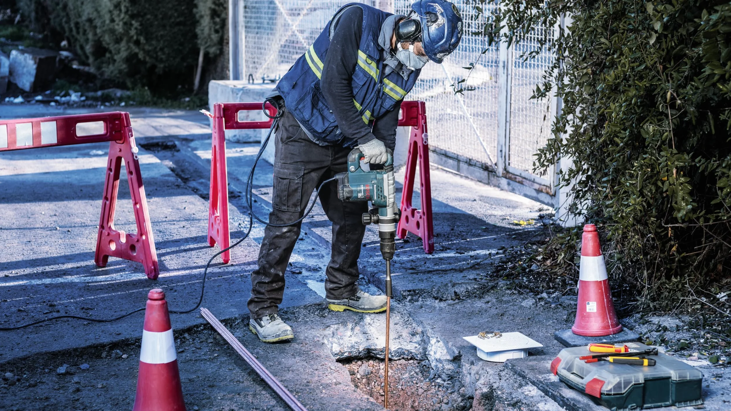 Bosch 1x PRO SDS max Earth Rod Driver (do Gleba, Żwir, Ø mm, Professional Akcesoria Wiertło do młota, Młot wyburzeniowy)