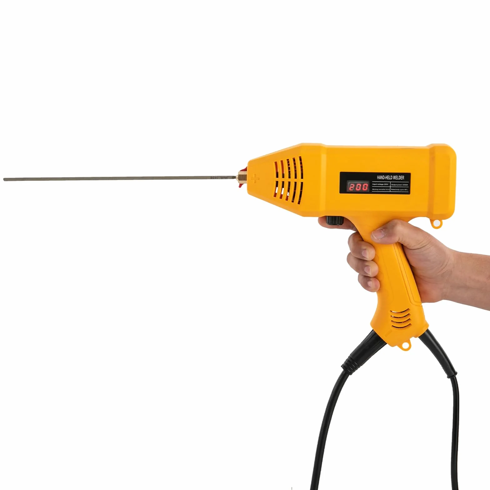 Spawarka ręczna, pistolet spawalniczy 300 W, spawarka do wszechstronnych zastosowań, zestaw drutów elektrycznych, średnica drutu spawalniczego 1,6-3,2 mm (pomarańczowa)