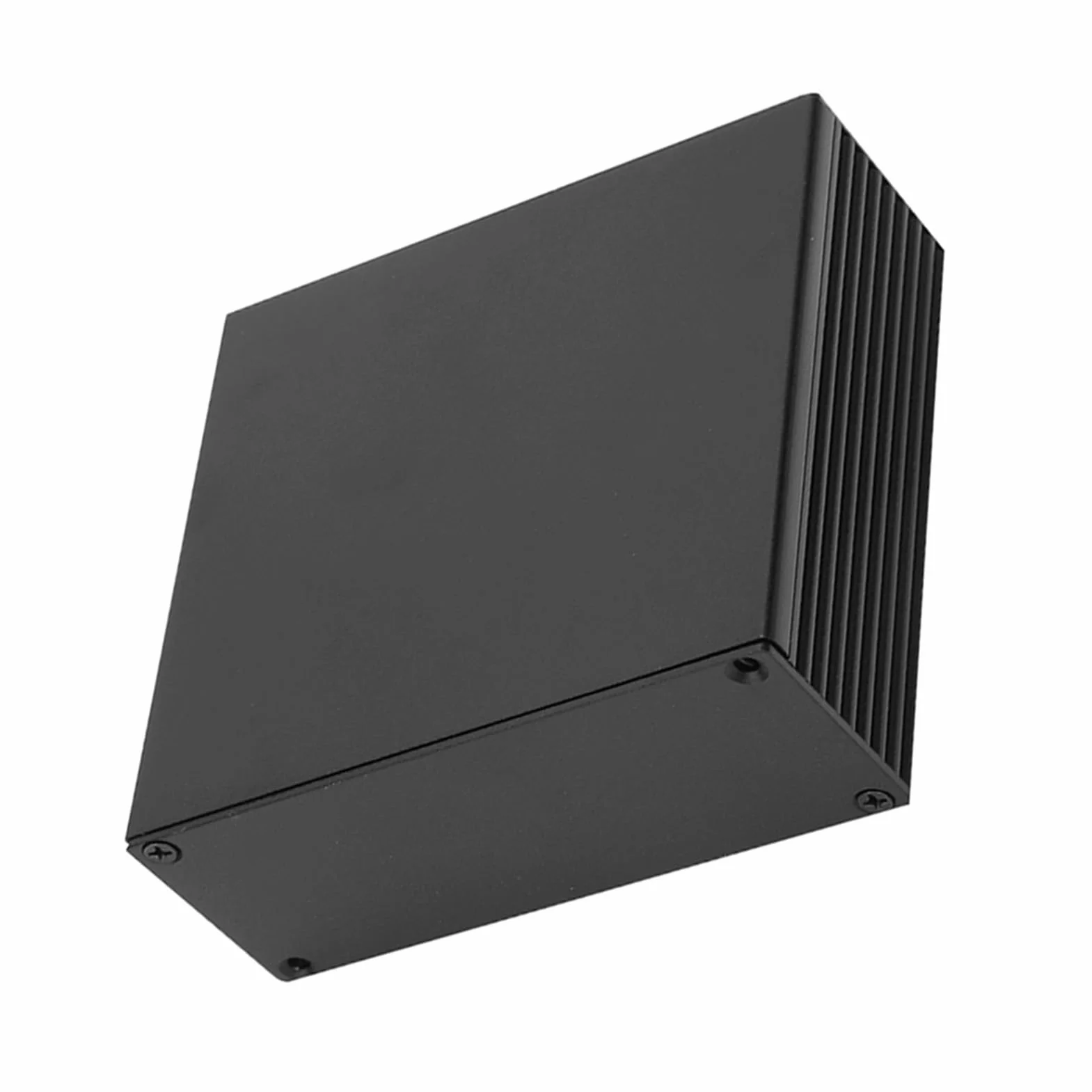 Aluminiowa puszka projektowa, DIY skrzynka przyłączeniowa, skrzynka elektryczna, skrzynka elektroniczna, skrzynka chłodząca obudowa karty obwodowej 40 x 100 x 110 mm czarna