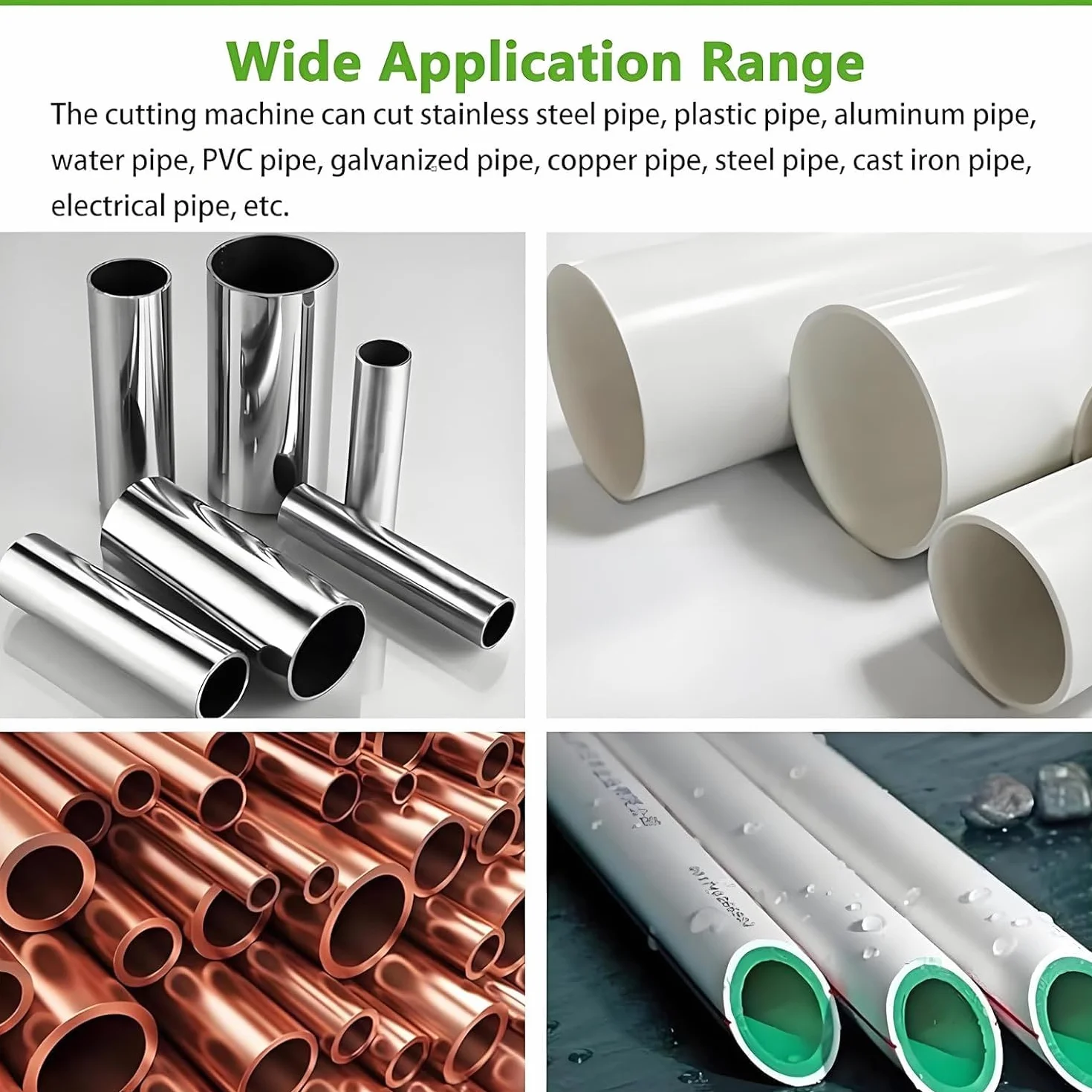 Przemysłowy obcinacz do rur, wytrzymała maszyna do cięcia stali nierdzewnej, regulowane poziomy, cięcia 15-220 mm/75-400 mm rury metalowe/PVC do szybkiego precyzyjnego cięcia