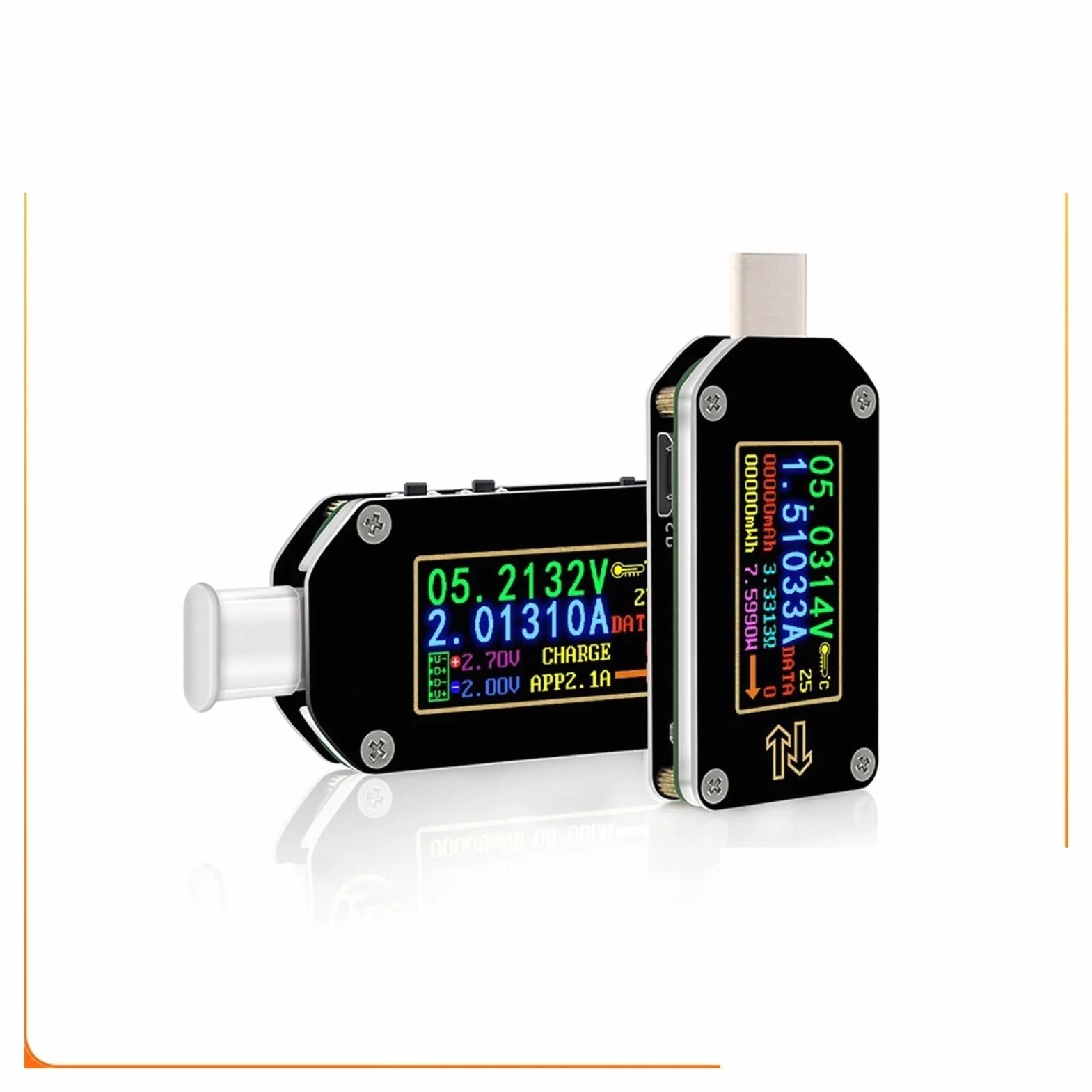 Urządzenie pomiarowe tester USB TC66 / TC66C Rodzaj -C PD spust USB-C Woltomierz napięcia amperomierz 2 sposób ładowarka miernik prądu multimetr PD bateria Usb. Próbnik.(TC66)