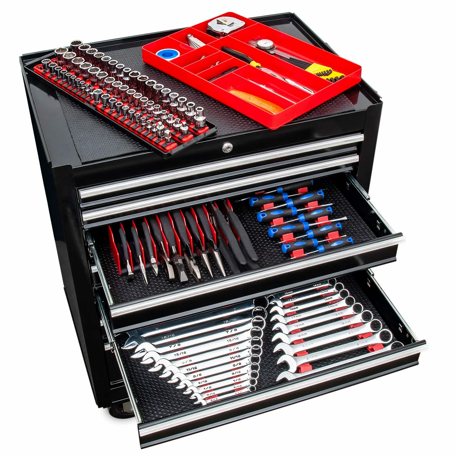 Ernst Manufacturing Organizer na narzędzia Pro Pack, czerwony