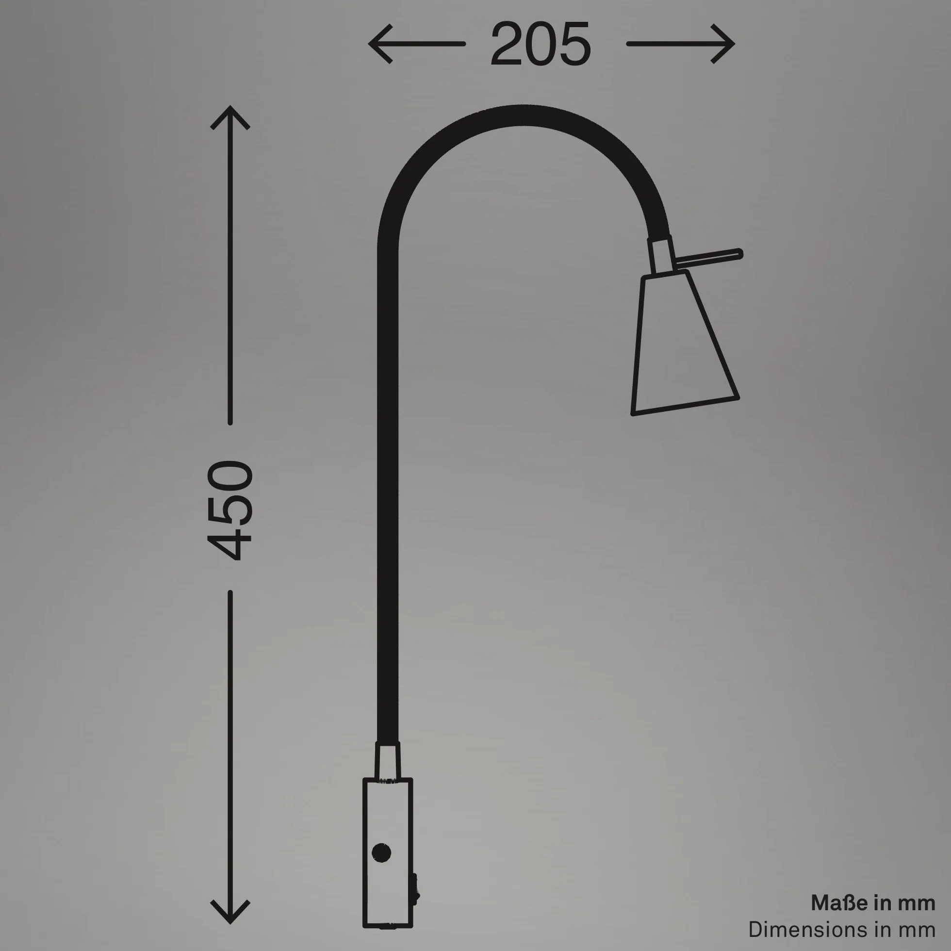 Briloner Leuchten lampa LED do łóżka Flexarm, w zestawie włącznik/wyłącznik, 4 W, 400 lumenów, 3000 kelwinów, metal, biała, 4 W