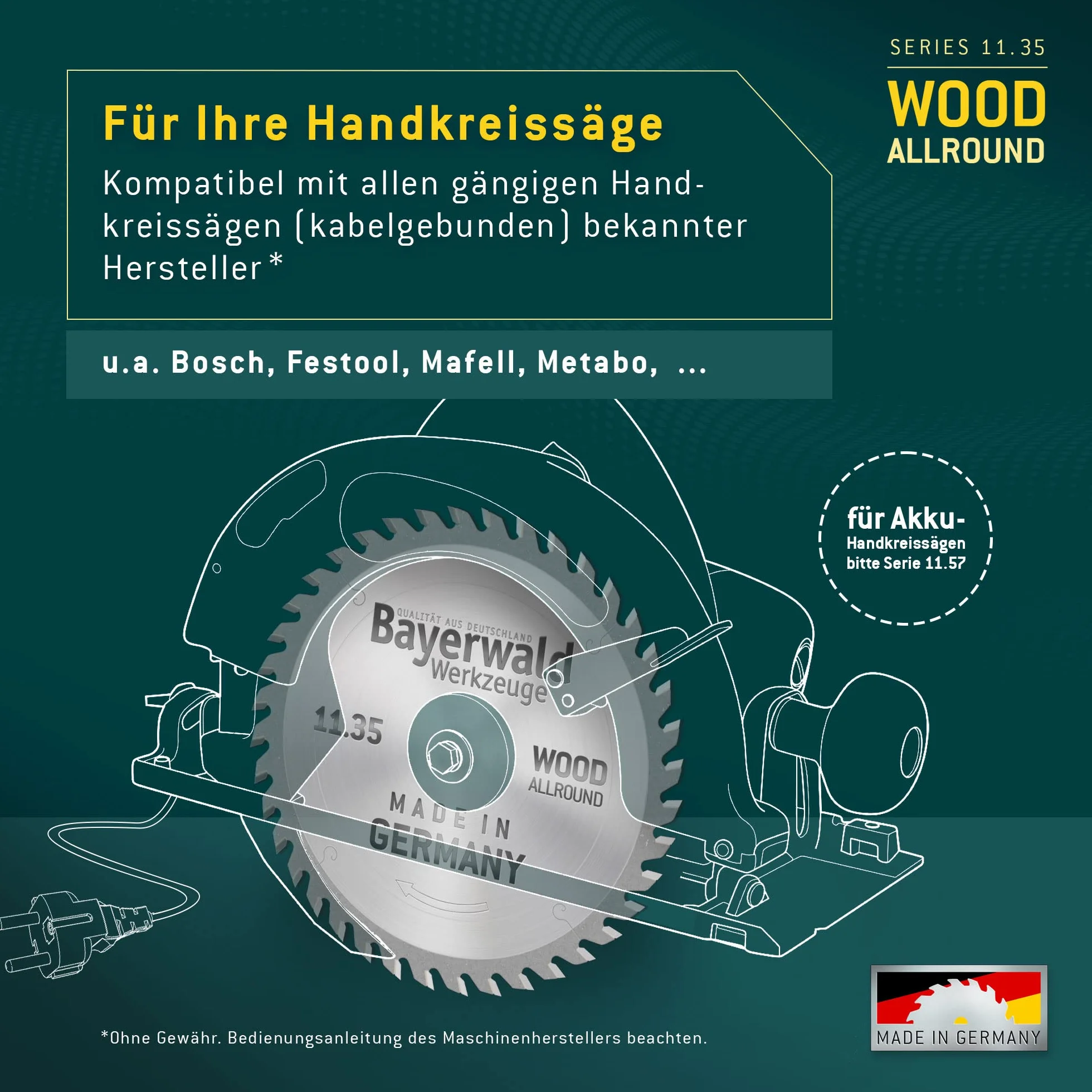 Bayerwald - HM ręczna tarcza do piły tarczowej do drewna - Ø 210 mm x 2,8 mm x 30 mm | zęby wymienne (30 zębów/gruboziarnisty +) | otwory boczne: 2/7/42
