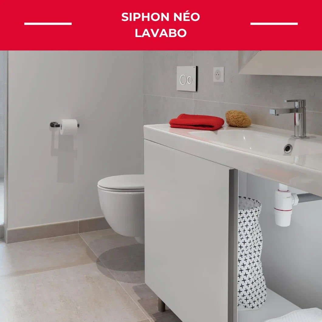 Wirquin 30722144 Syfon neo umywalka D40, biały