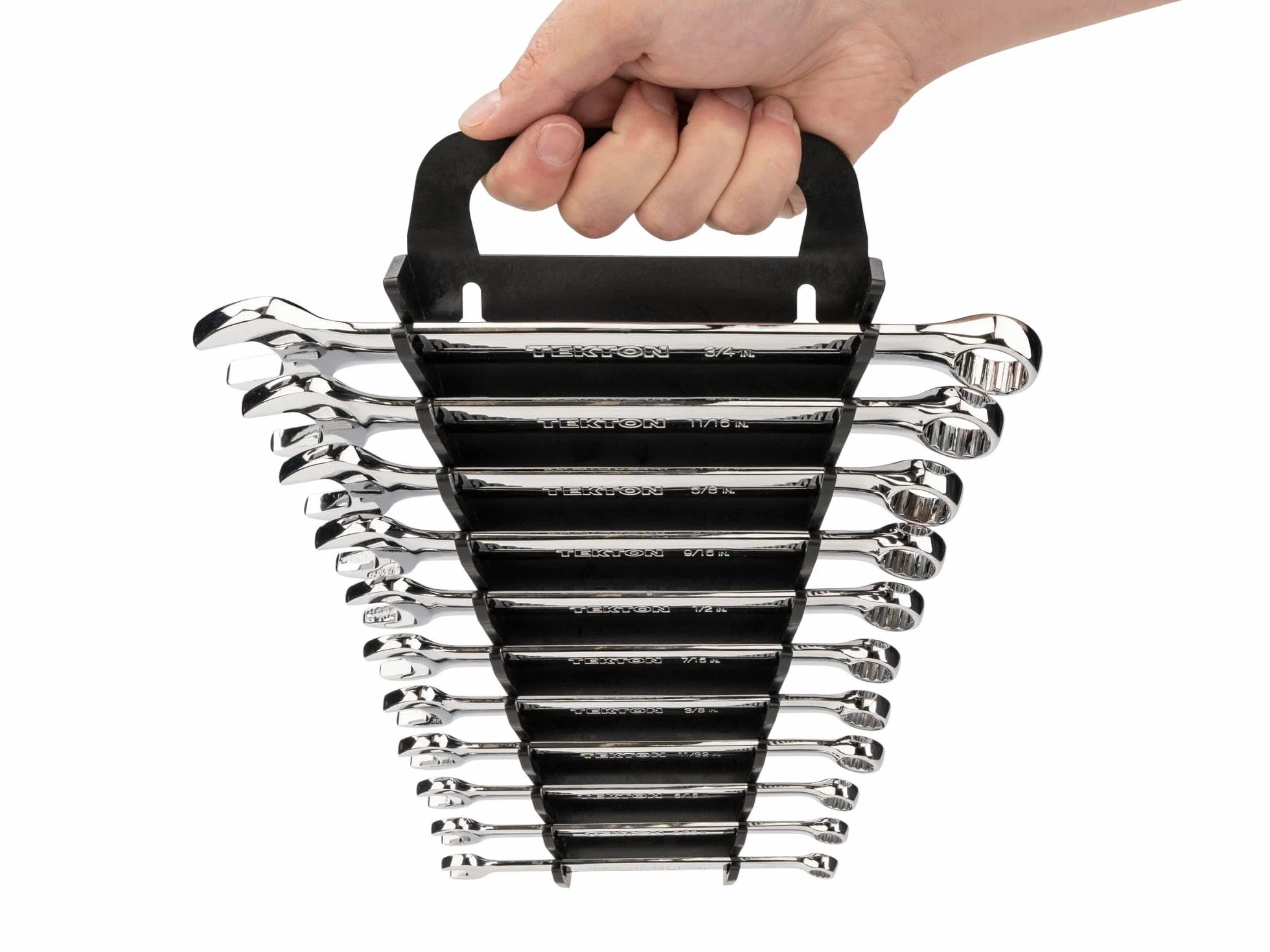 TEKTON Combination Wrench Set, 11-Piece (1/4-3/4 in.) - Holder | WCB91101