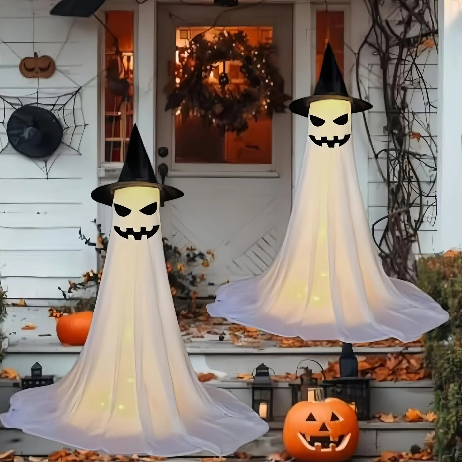 Halloween duch | Halloween dekoracja do wnętrz – straszny prezent do kuchni, pokoju, ogrodu, na okno, do łazienki, sypialni