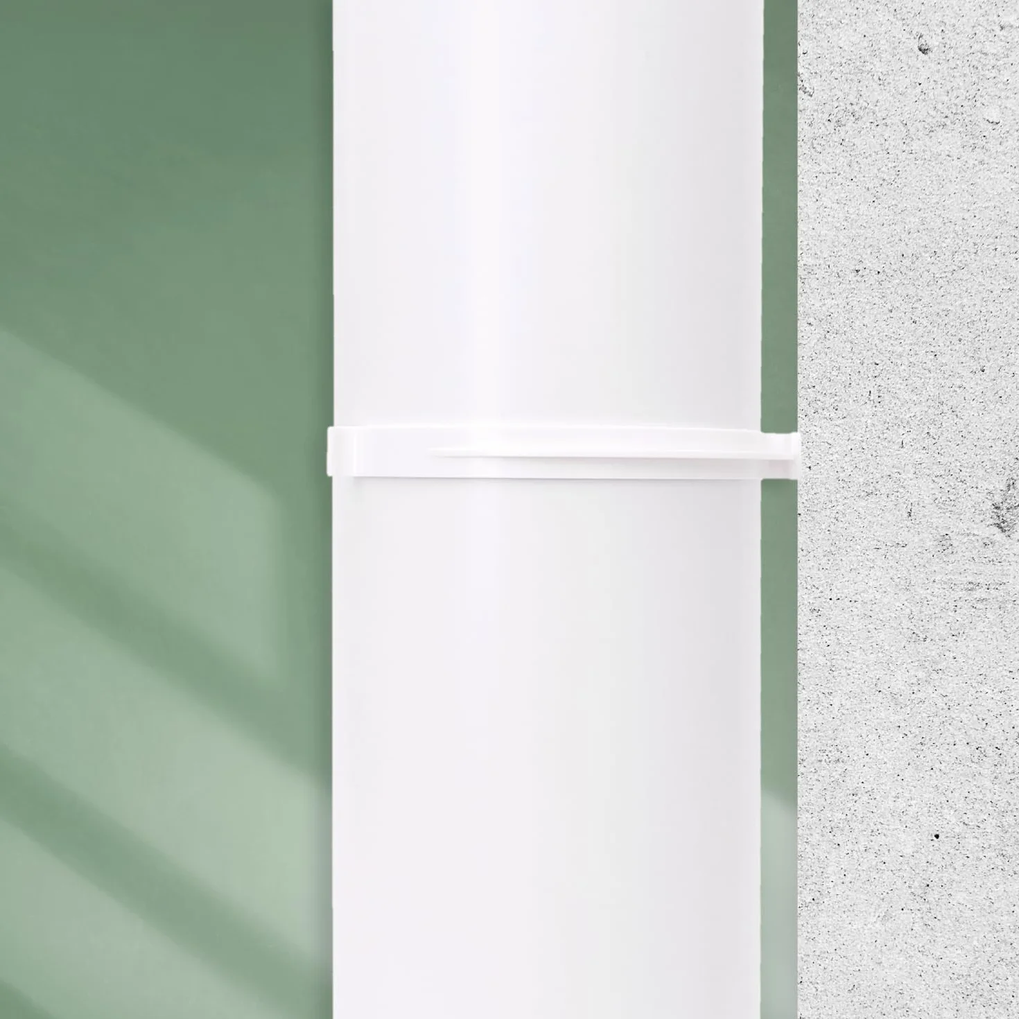 Vent Systems 4 sztuki uchwytów ściennych z tworzywa sztucznego Ø 100 mm do okrągłych kanałów wentylacyjnych – wstępnie nawiercone otwory – okrągły uchwyt na kanał wentylacyjny – ogrzewanie,