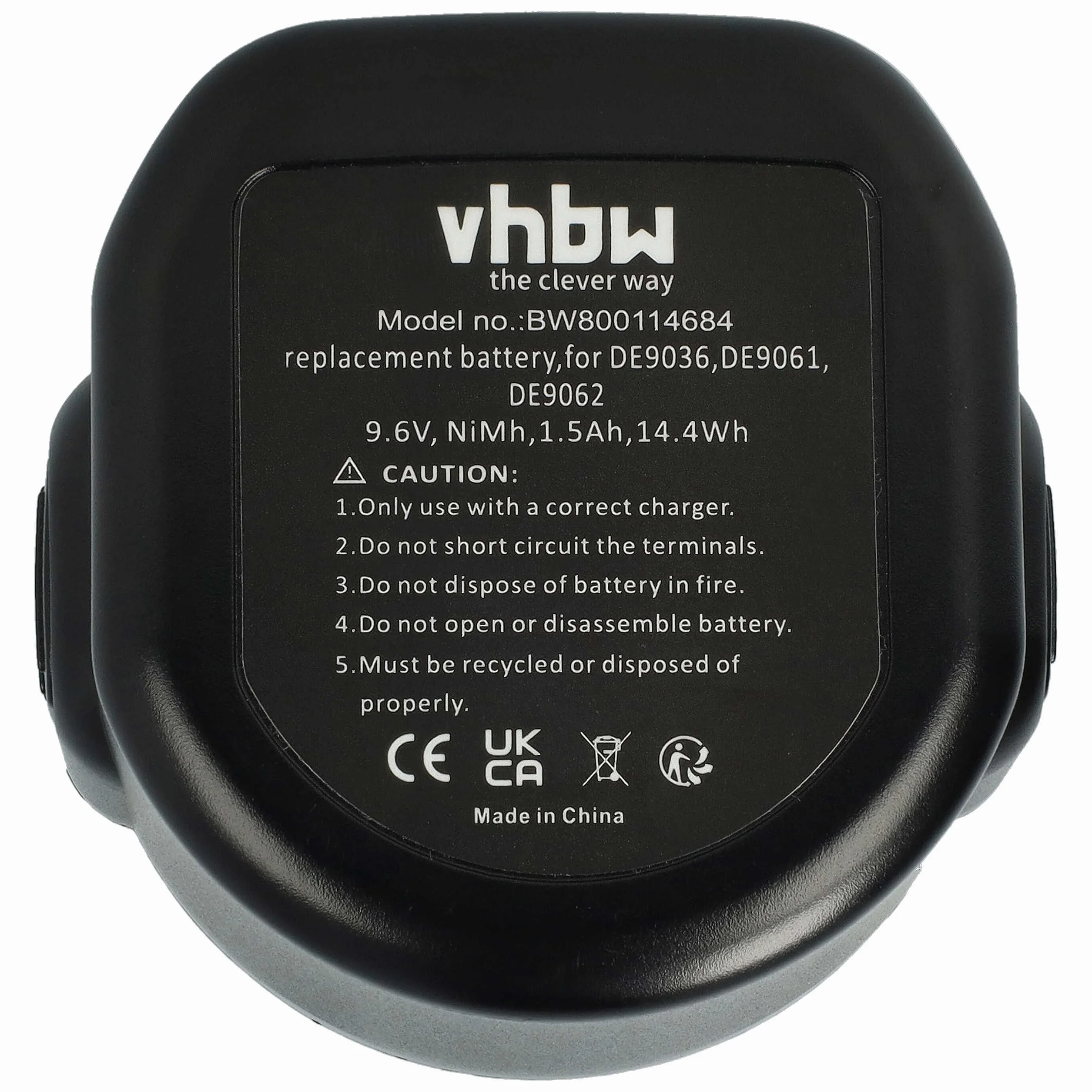 vhbw 3x NiMH akumulator 1500 mAh (9,6 V) do elektronarzędzi narzędzia Powertools Tools jak Dewalt DE9036