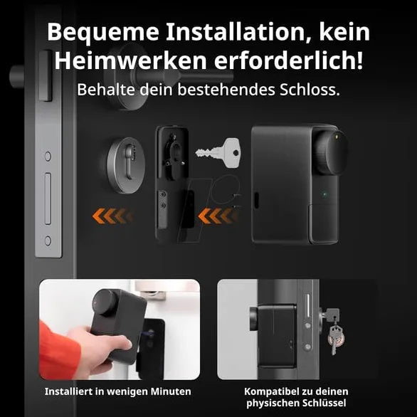 SwitchBot Smart Lock Pro elektroniczny zamek do drzwi, czarny
