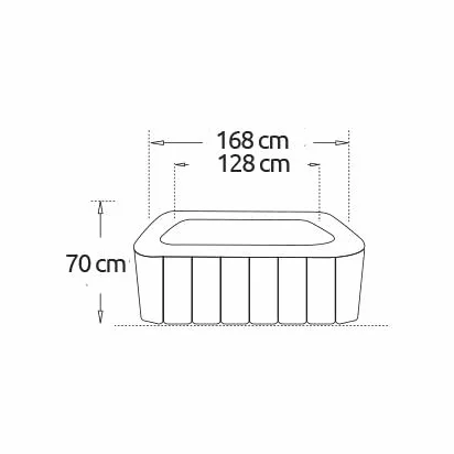 Aspen SP-ASP130E Nadmuchiwane spa 4 miejsca 700L 168x70cm PVC 360° Blower 650W