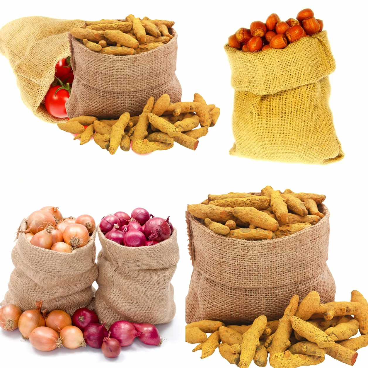 GARDENIX Worek jutowy 6 sztuk 50x55 cm 180g/m² 100% juta