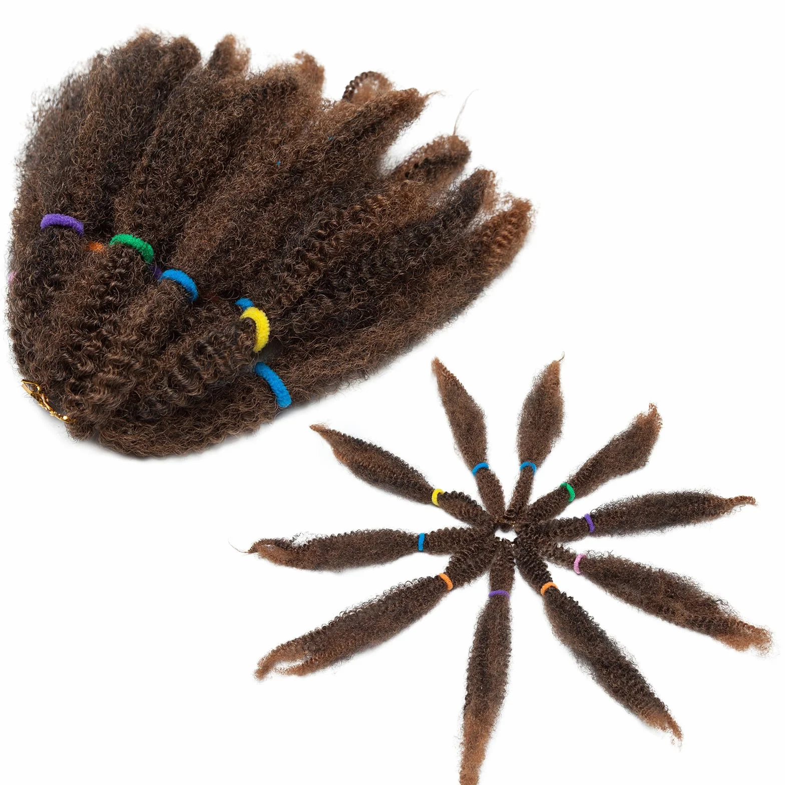 11" Afro Kinky Curly Braids Syntetyczne włosy Marley Braid Jerry Curls Hak Przedłużanie włosów Splot 3 paczki mieszane czarne auburn light