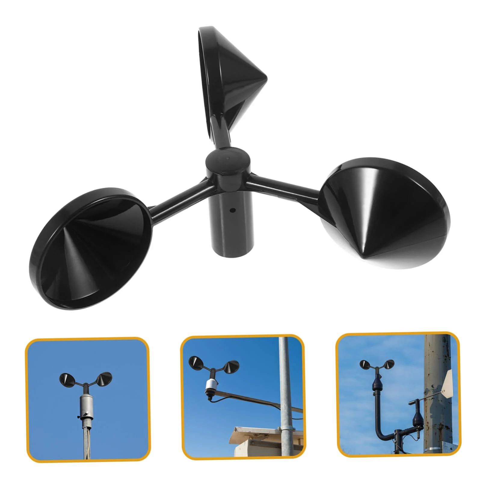 UPKOCH Anemometer Wind Speed Sensor with Cup Abs Shell for Agricultural Weather Monitoring