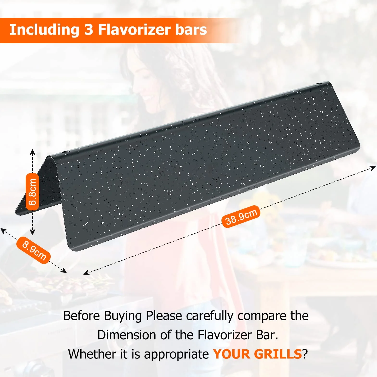 Weber Spirit 200 Series Flavorizer Bars porcelana emaliowana 38,9 x 8,9 x 6,8 cm do grilla gazowego