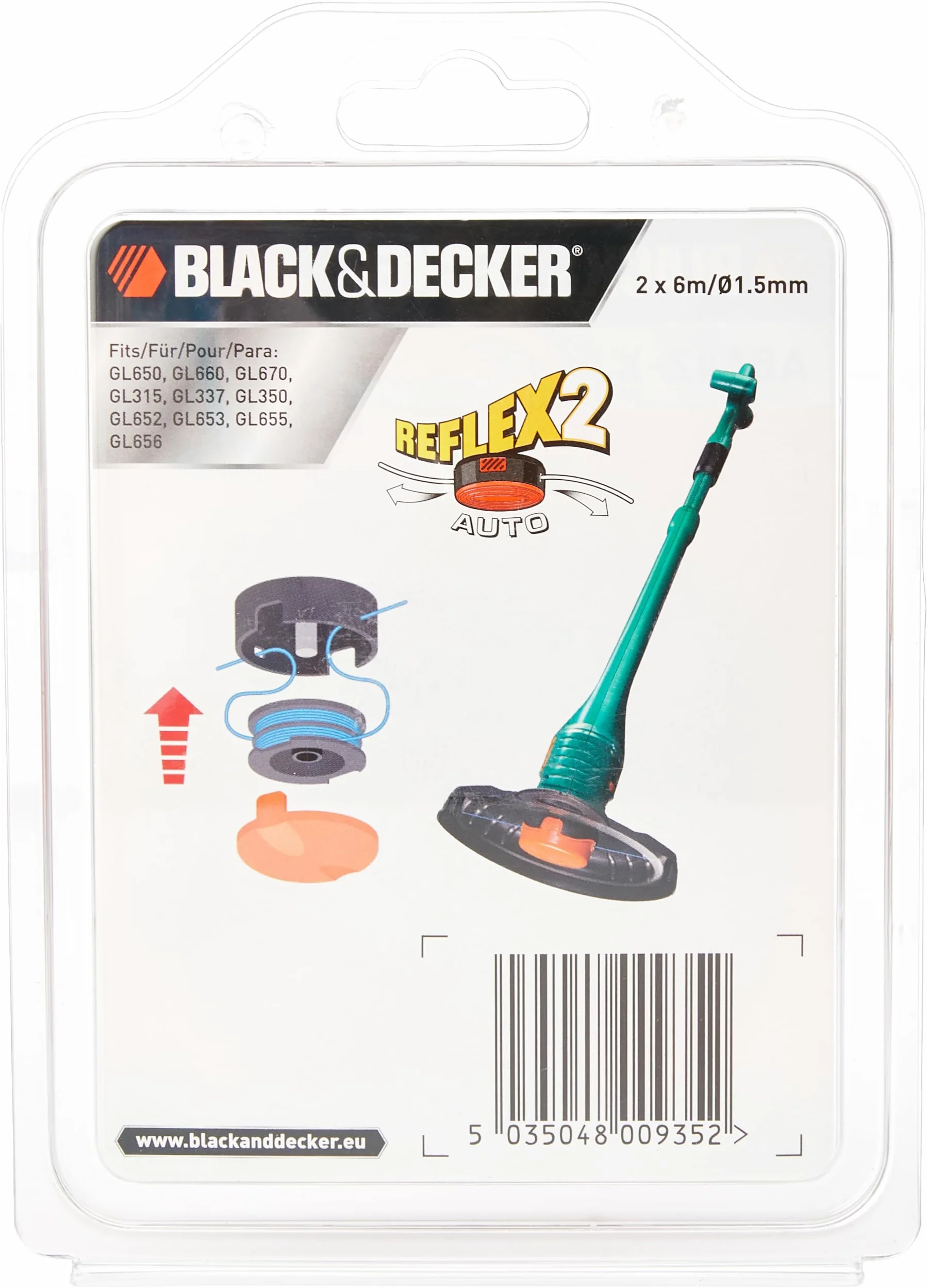 Black+Decker Reflex-Plus Zapasowa Szpula, Wielokolorowy
