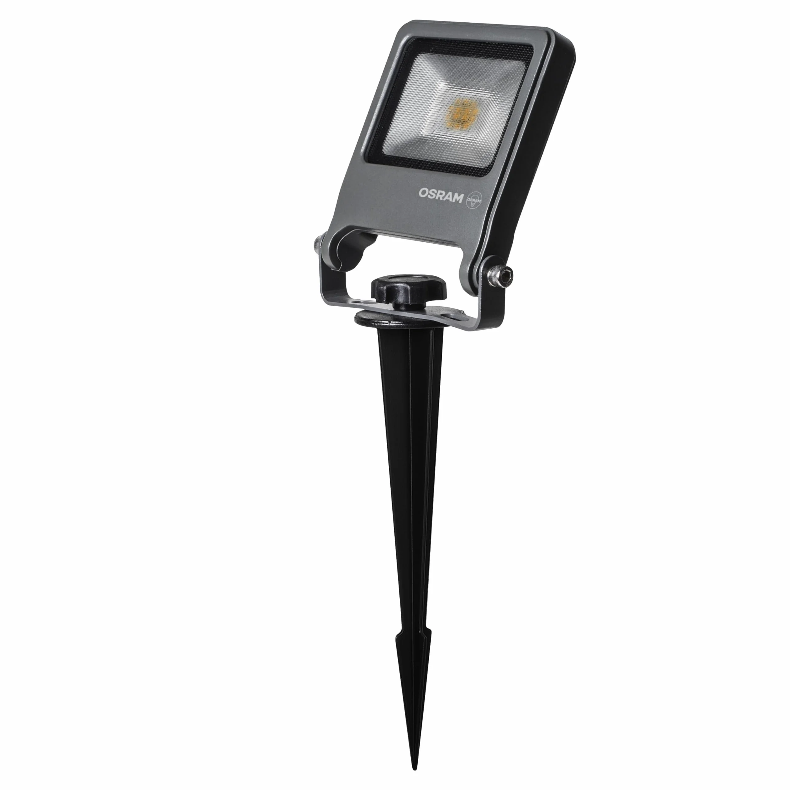 Osram ENDURA Picket Reflektor ogrodowy, 10 W, 800 lm, 3000K ciepła biel, IP65, kabel 2 m z gniazdkiem, aluminium ciemnoszary
